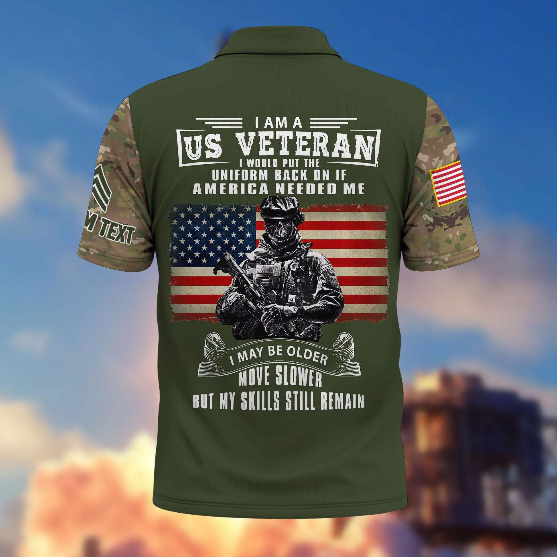 Premium US Army Polo Shirt VPVC215301, Custom Name, Rank, Gifts For Army Veteran, Best Gifts On Father's Day, Armed Forces Day, Independence Day, Veterans Day.