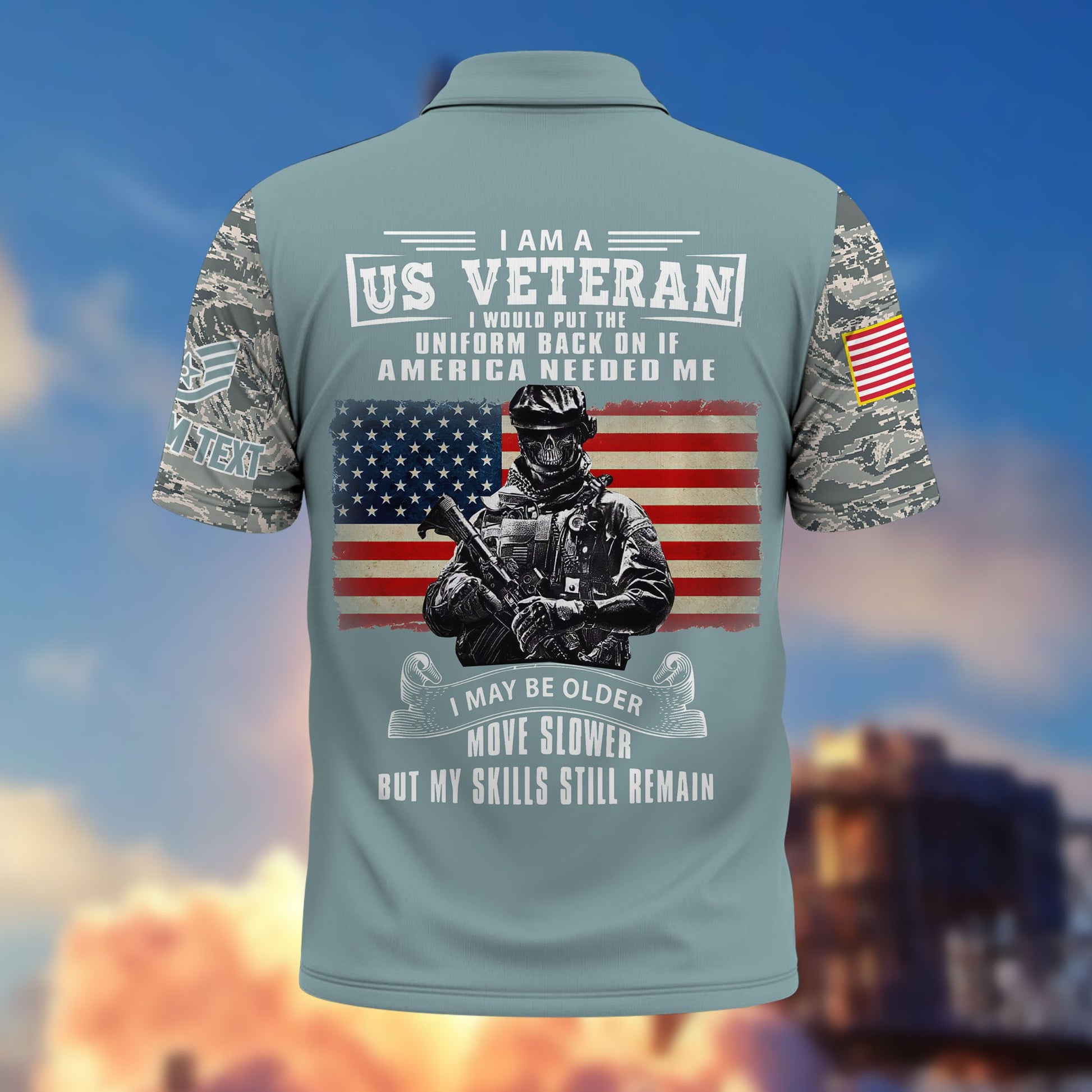 Premium USAF Polo Shirt VPVC215304, Custom Name, Rank, Gifts For Air Force Veteran, Best Gifts On Father's Day, Armed Forces Day, Independence Day, Veterans Day.