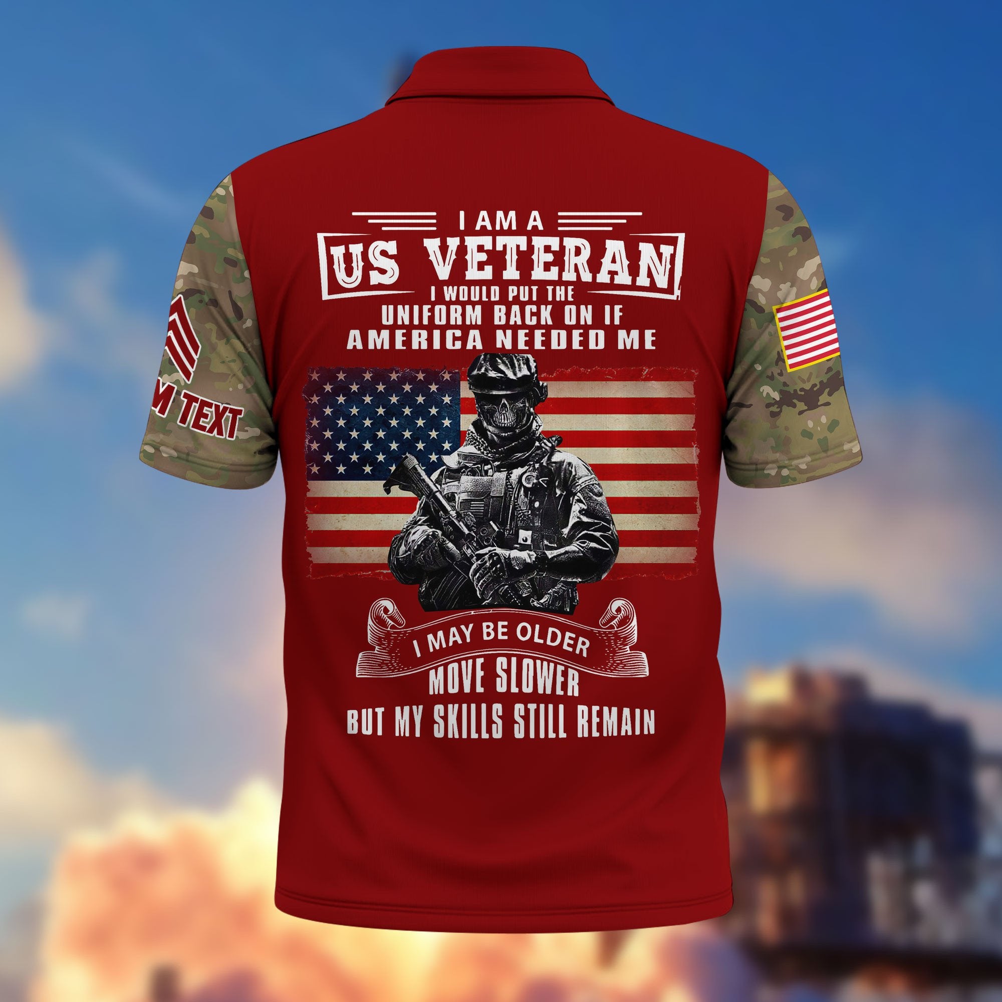 Premium US Veteran Polo Shirt VPVC215307, Custom Name, Rank, Gifts For US Veteran, Best Gifts On Father's Day, Armed Forces Day, Independence Day, Veterans Day.