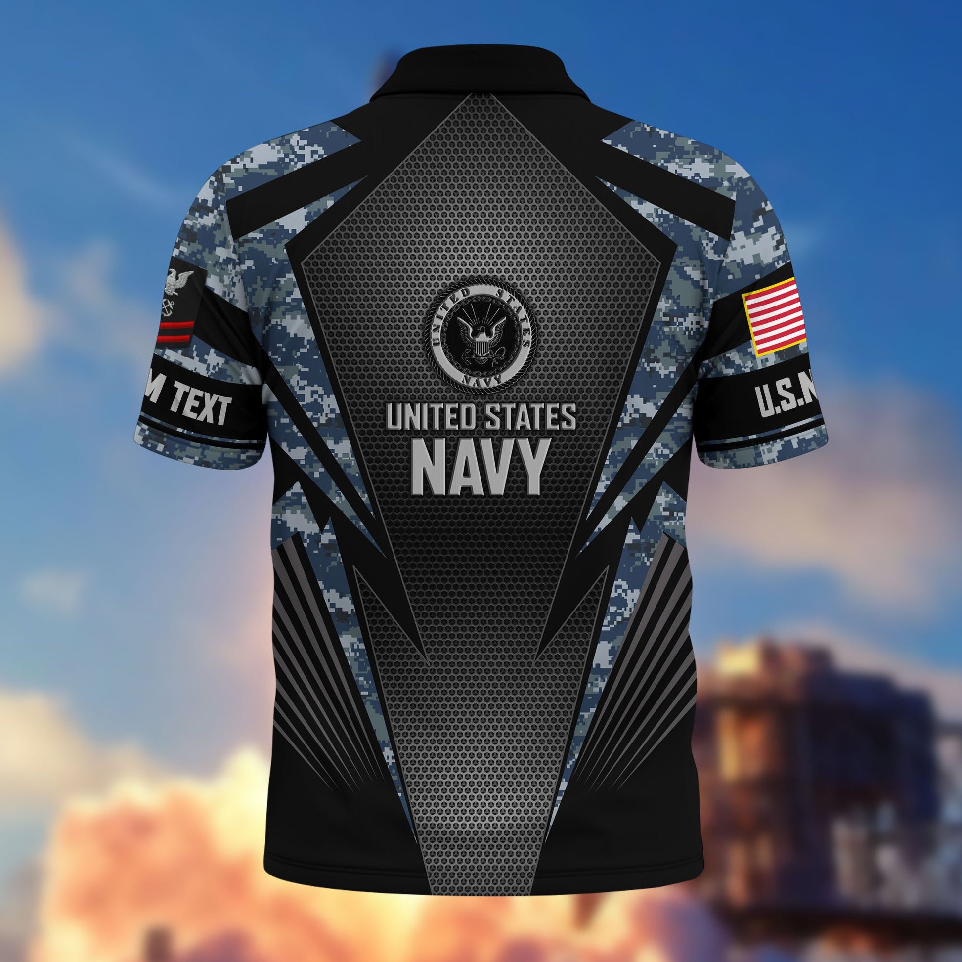 Premium Custom US Navy Polo Shirt VPVC215402, Gifts For Navy Veteran, Best Gifts On Father's Day, Armed Forces Day, Independence Day, Veterans Day.