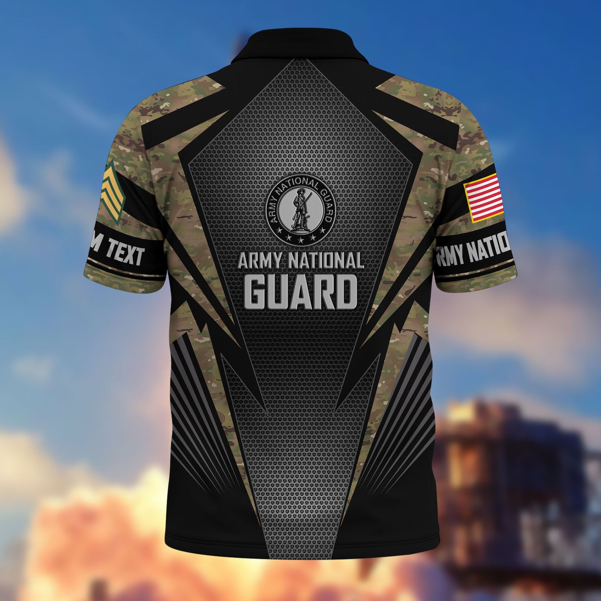 Premium Custom US Army National Guard Polo Shirt VPVC215408, Gifts For Army National Guard Veteran, Best Gifts On Father's Day, Armed Forces Day, Independence Day, Veterans Day.