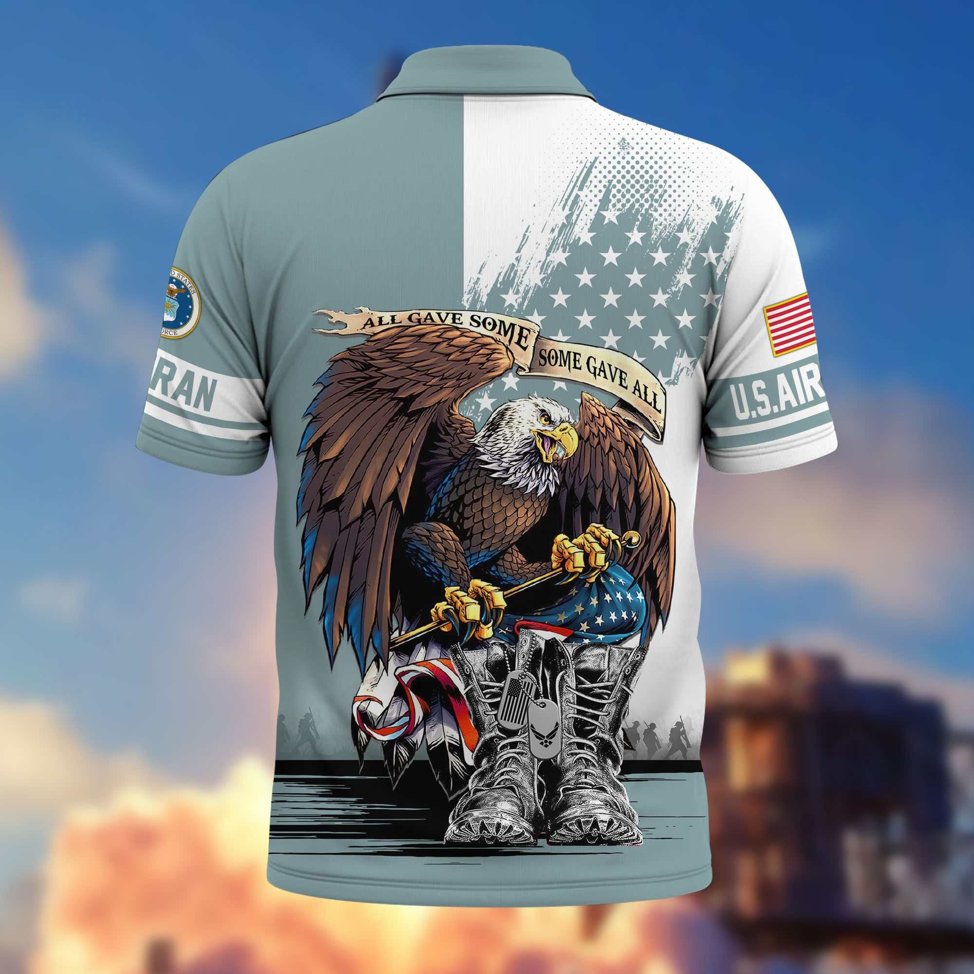 Premium US Veterans Polo Shirt BPHN030411, Gifts For US Veterans, Gifts On Memorial Day, Father's Day, Armed Forces Day, Independence Day, Veterans Day.