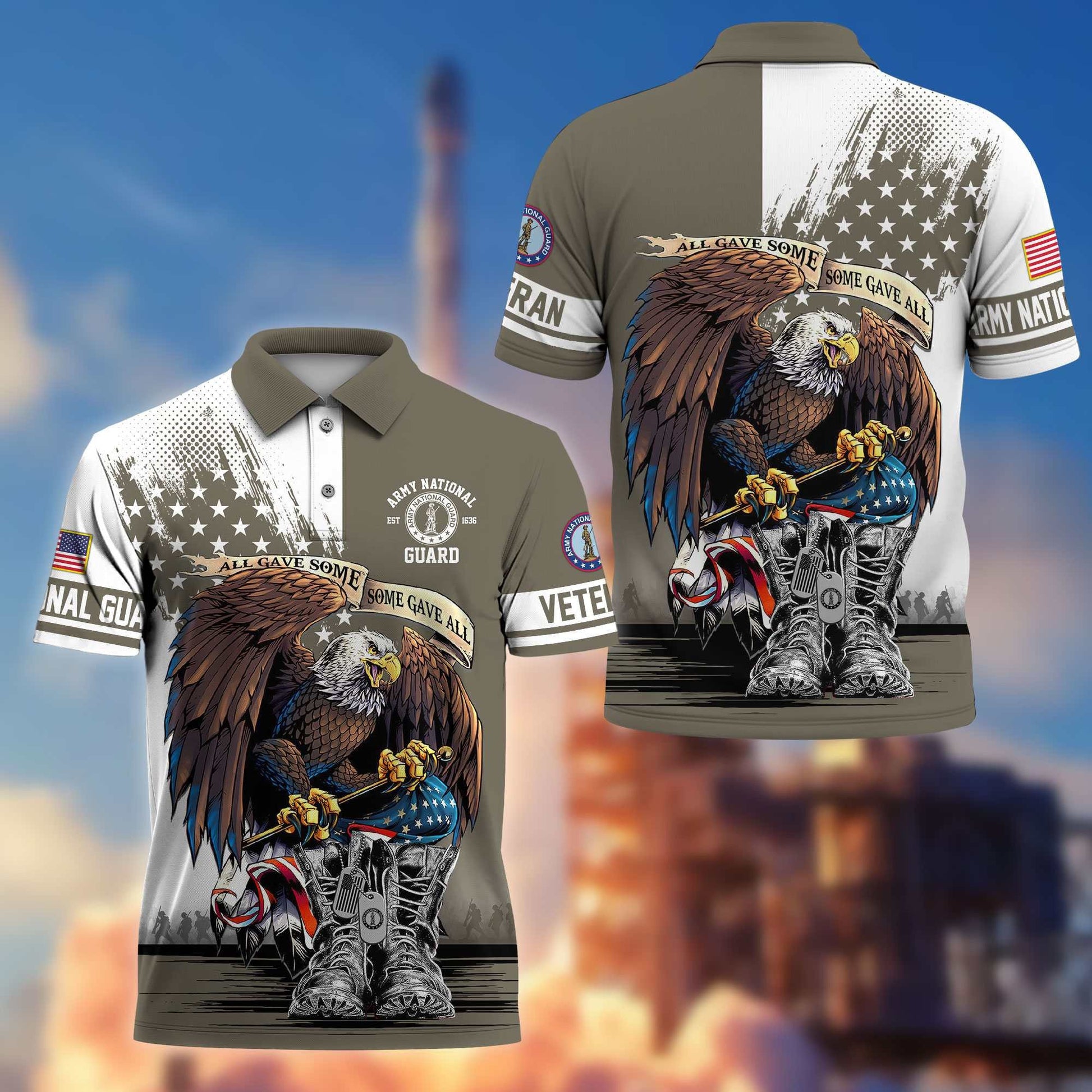 Premium US Veterans Polo Shirt BPHN030411, Gifts For US Veterans, Gifts On Memorial Day, Father's Day, Armed Forces Day, Independence Day, Veterans Day.