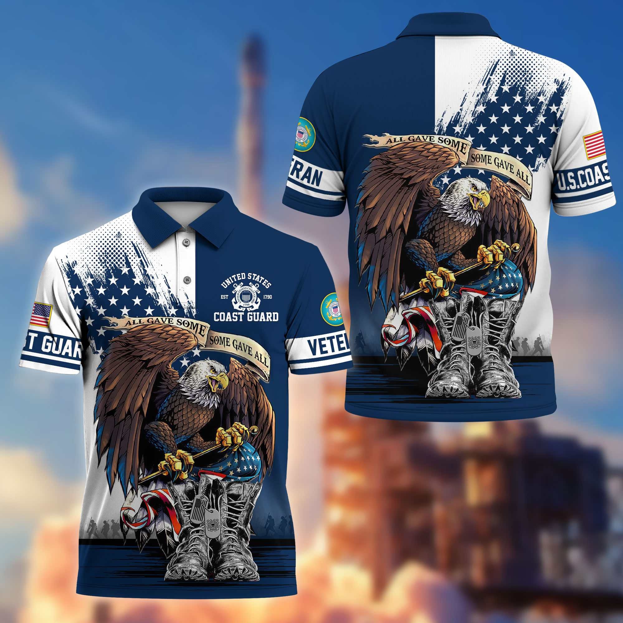 Premium US Veterans Polo Shirt BPHN030411, Gifts For US Veterans, Gifts On Memorial Day, Father's Day, Armed Forces Day, Independence Day, Veterans Day.