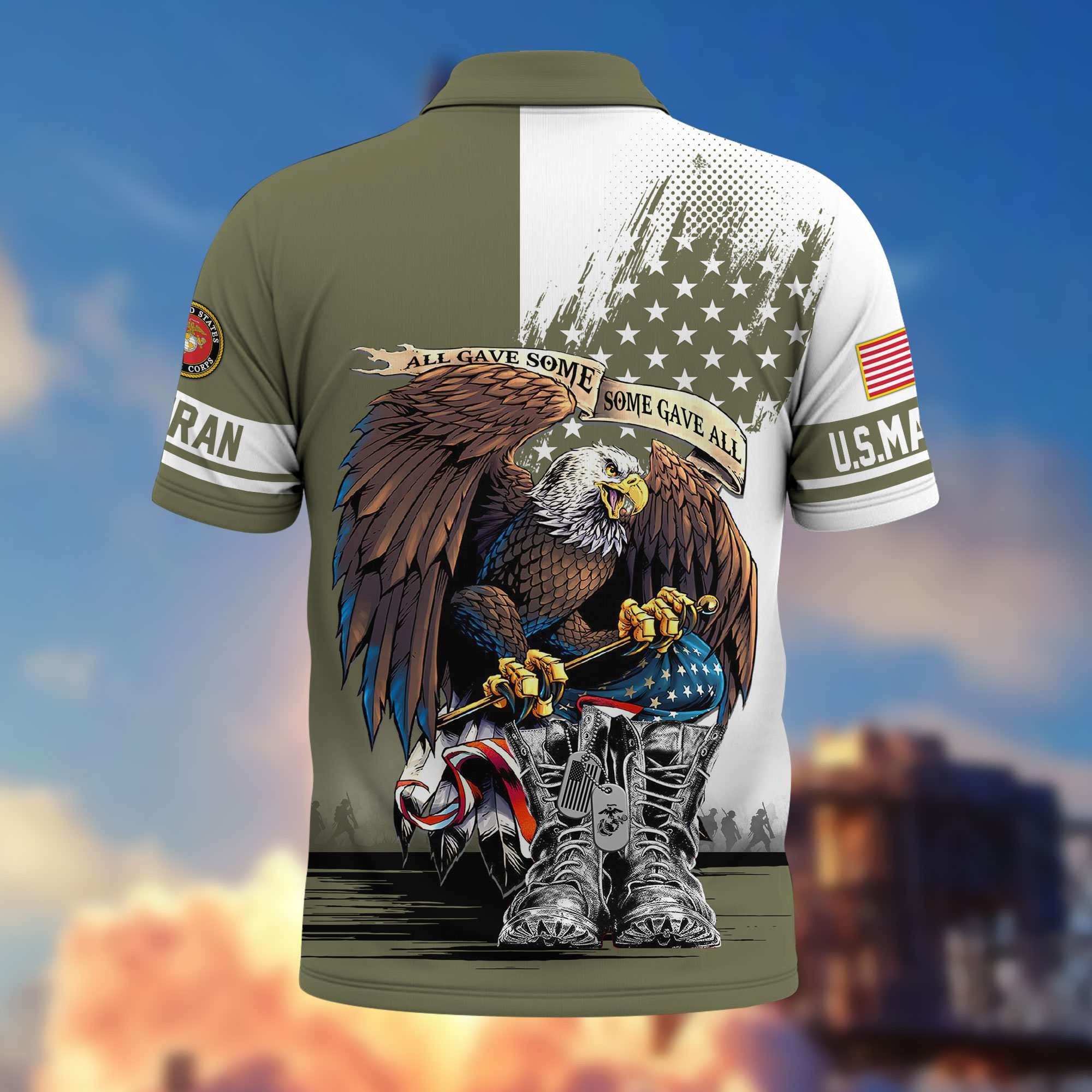 Premium US Veterans Polo Shirt BPHN030411, Gifts For US Veterans, Gifts On Memorial Day, Father's Day, Armed Forces Day, Independence Day, Veterans Day.