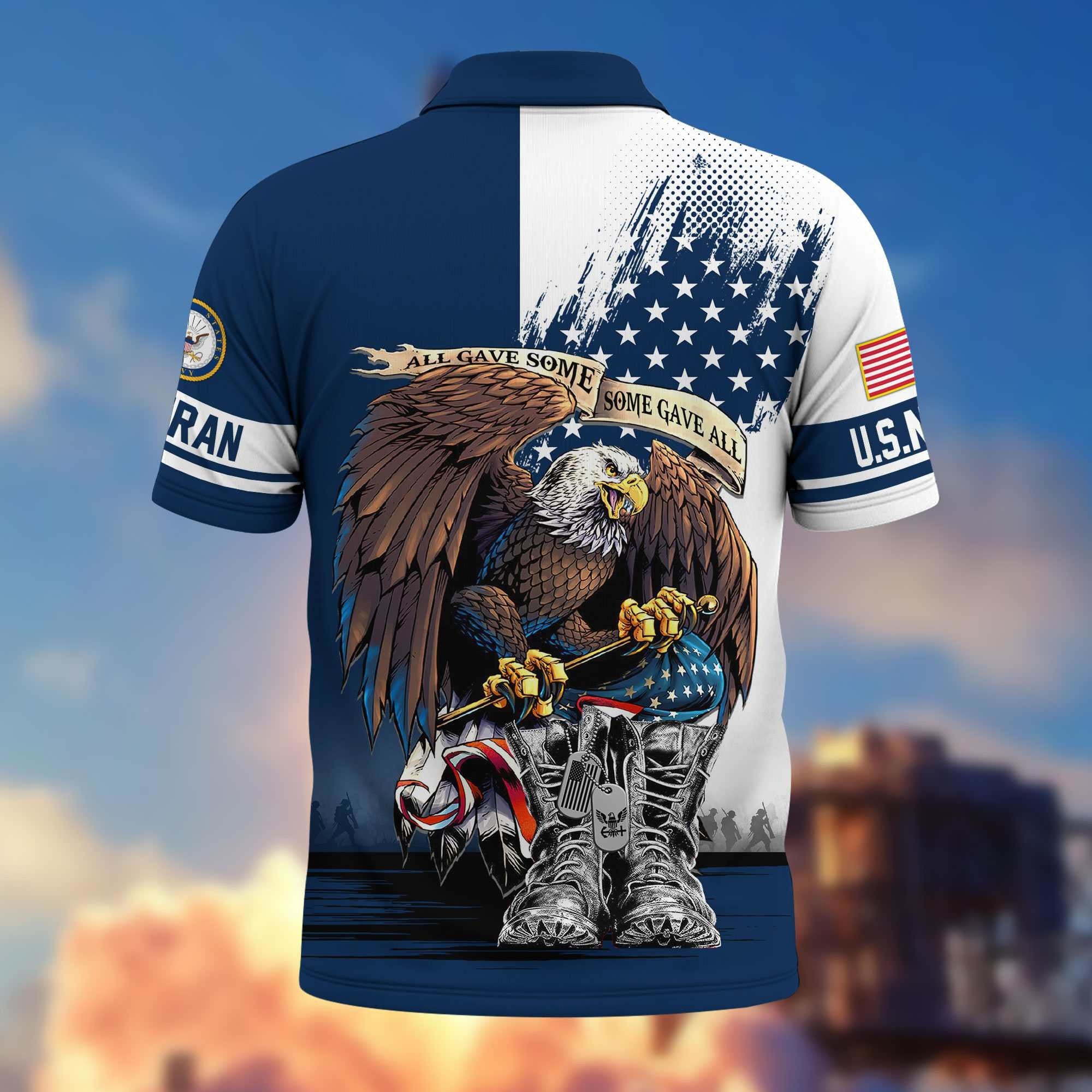 Premium US Veterans Polo Shirt BPHN030411, Gifts For US Veterans, Gifts On Memorial Day, Father's Day, Armed Forces Day, Independence Day, Veterans Day.