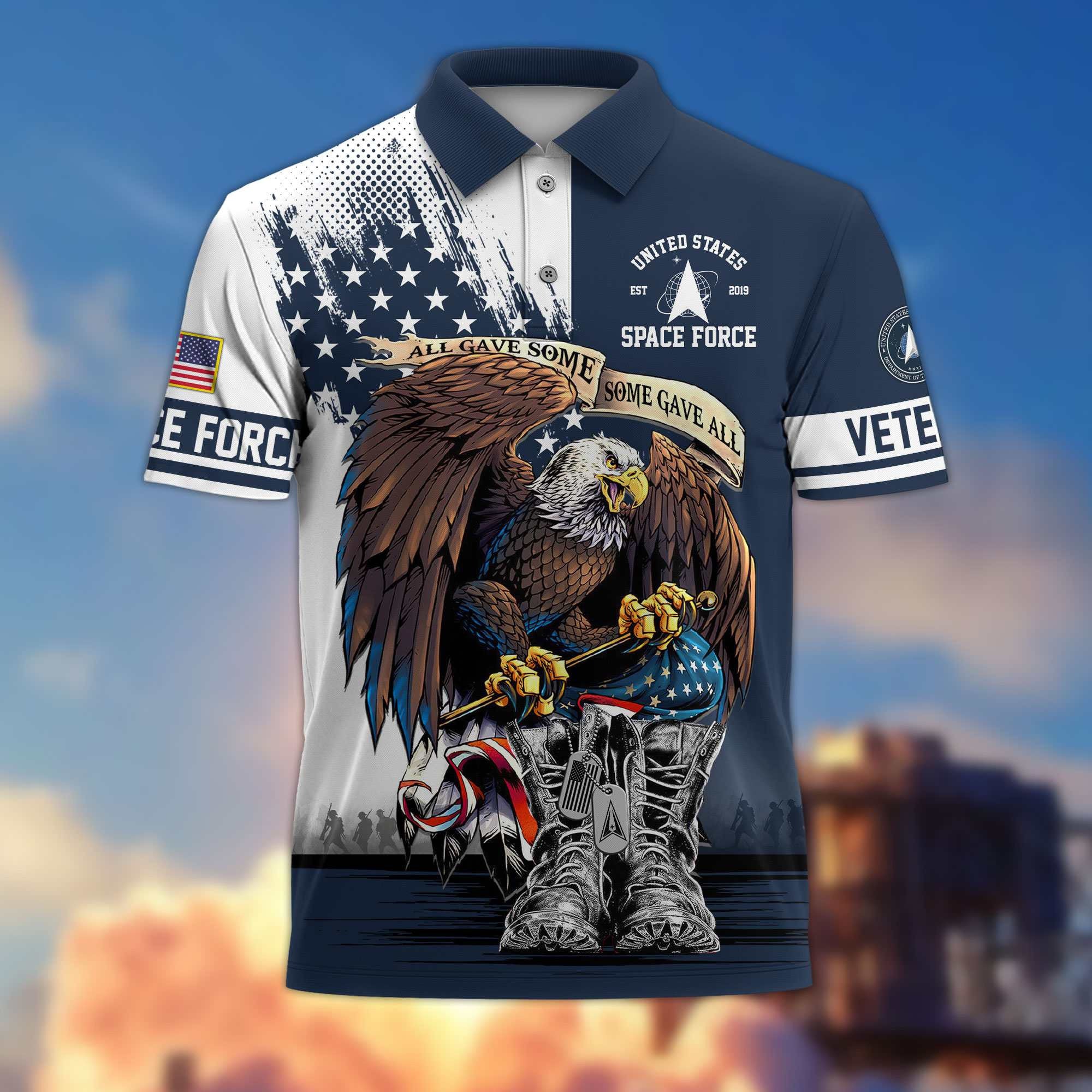 Premium US Veterans Polo Shirt BPHN030411, Gifts For US Veterans, Gifts On Memorial Day, Father's Day, Armed Forces Day, Independence Day, Veterans Day.