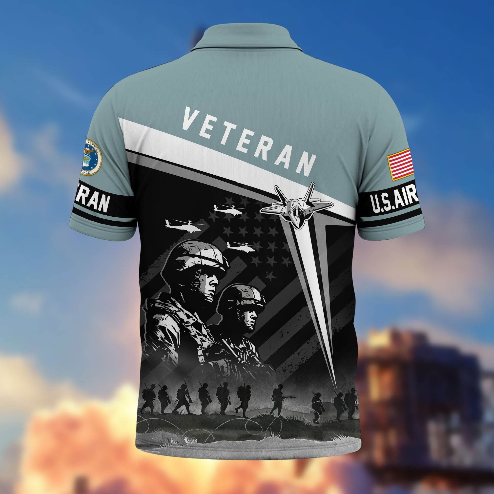 Premium US Veterans Polo Shirt BPHN280311, Gifts For US Veterans, Gifts On Memorial Day, Father's Day, Armed Forces Day, Independence Day, Veterans Day.