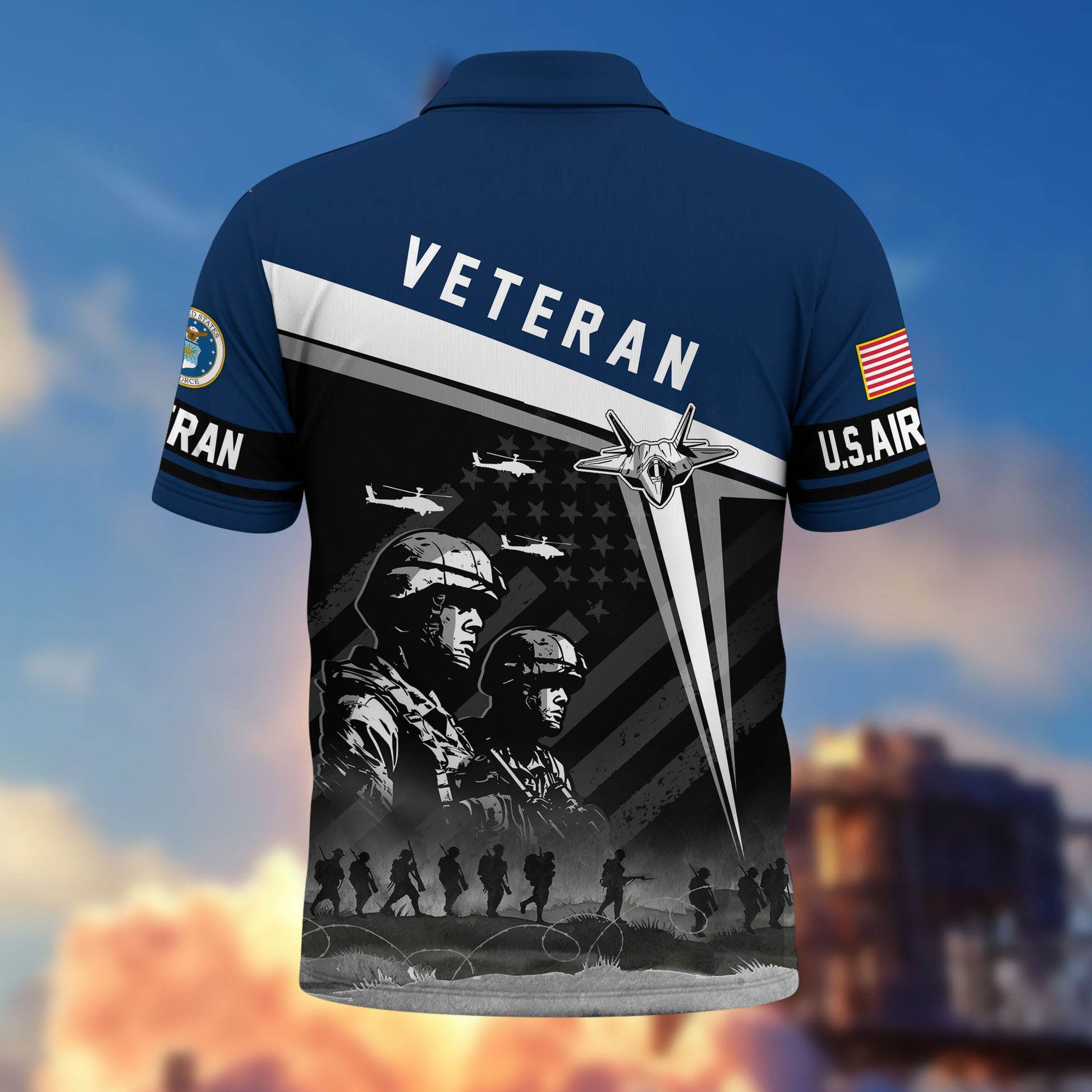 Premium US Veterans Polo Shirt BPHN280311, Gifts For US Veterans, Gifts On Memorial Day, Father's Day, Armed Forces Day, Independence Day, Veterans Day.
