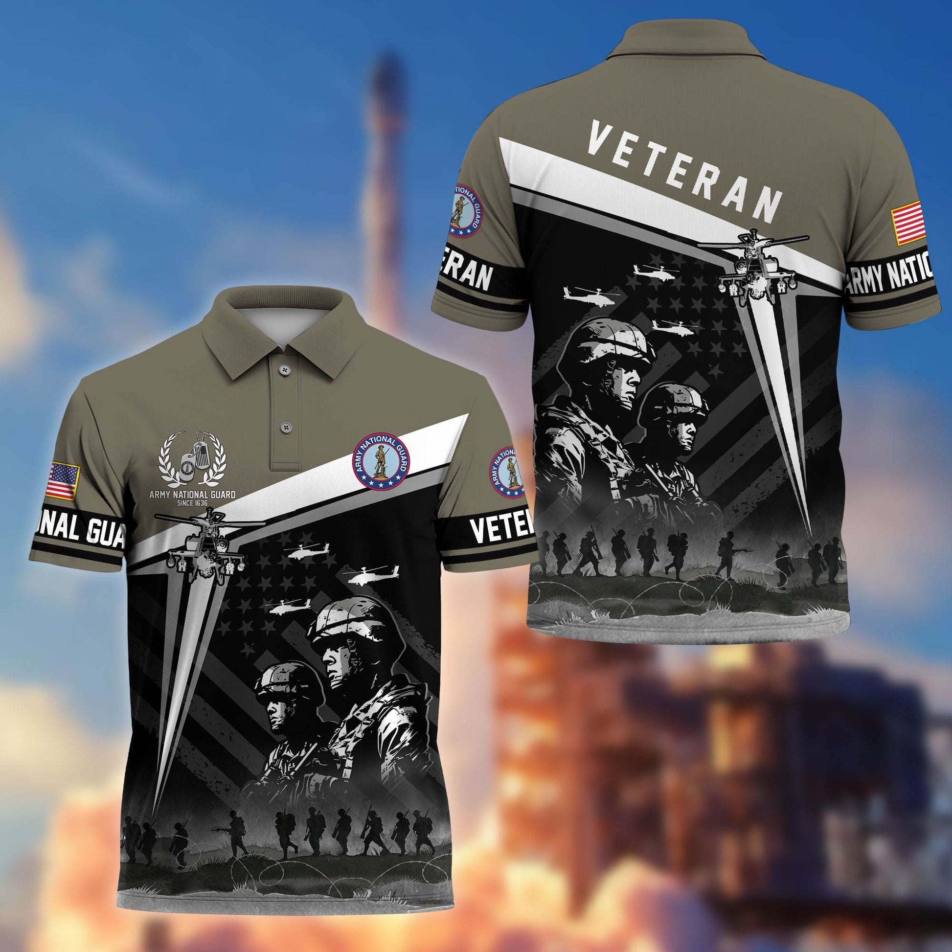 Premium US Veterans Polo Shirt BPHN280311, Gifts For US Veterans, Gifts On Memorial Day, Father's Day, Armed Forces Day, Independence Day, Veterans Day.