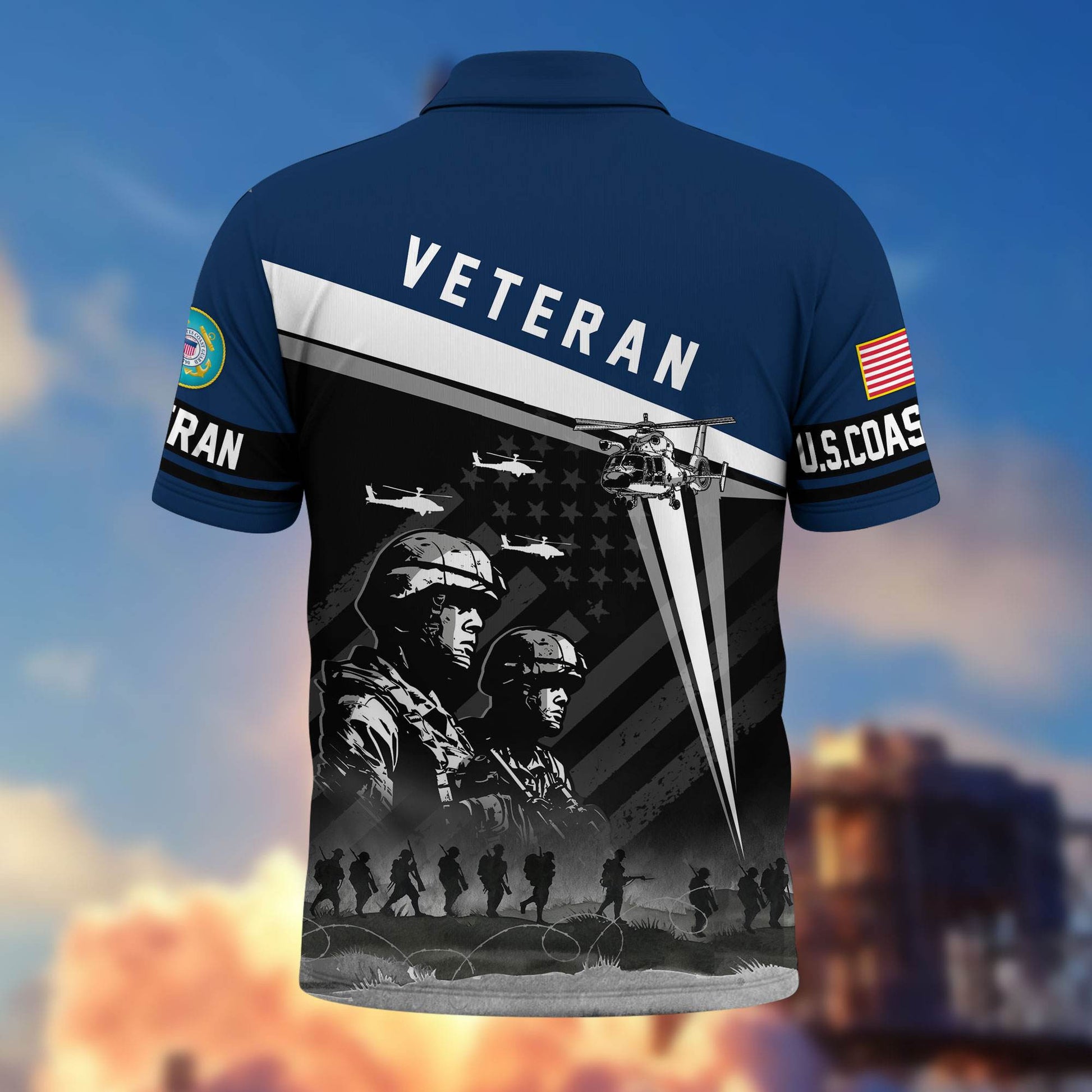 Premium US Veterans Polo Shirt BPHN280311, Gifts For US Veterans, Gifts On Memorial Day, Father's Day, Armed Forces Day, Independence Day, Veterans Day.