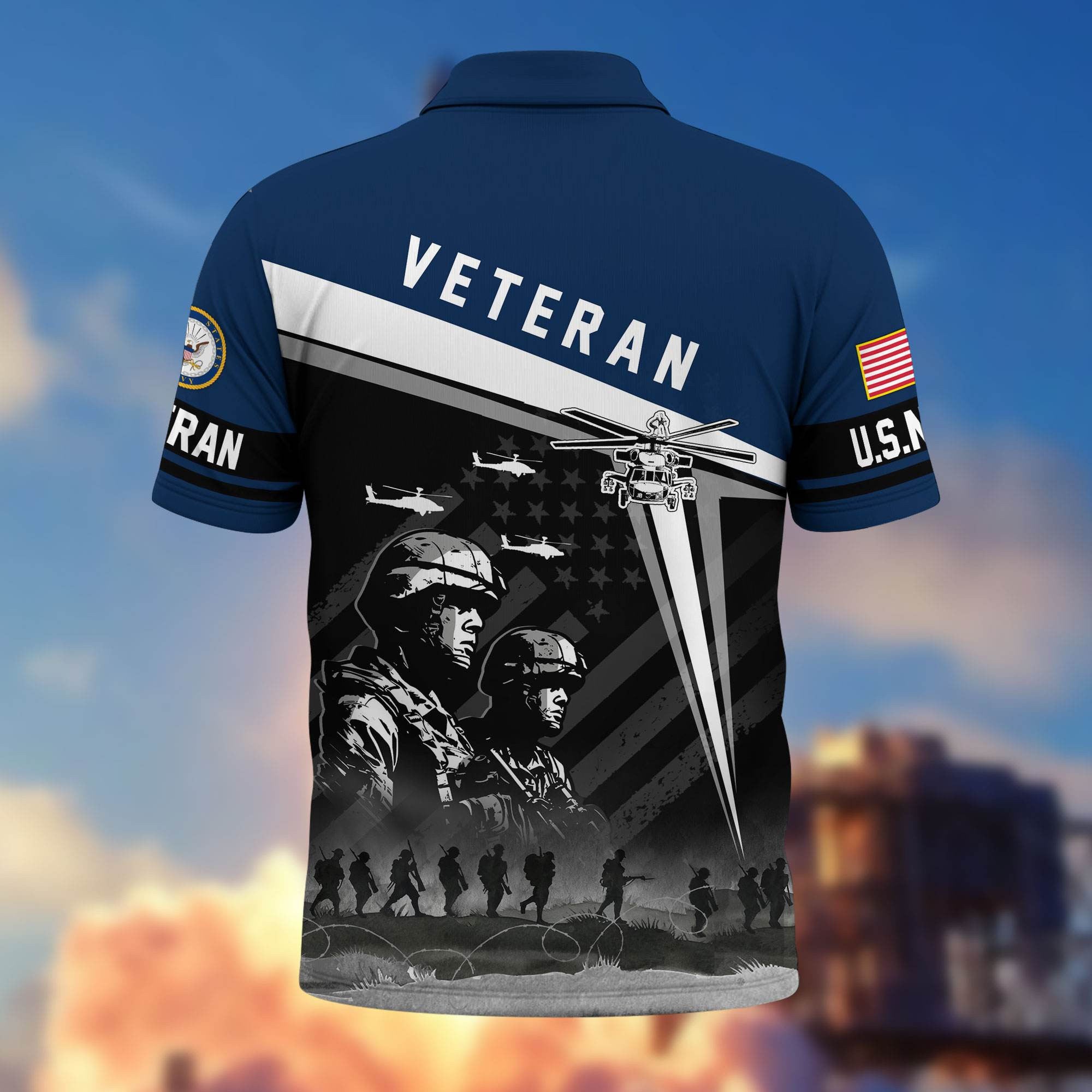 Premium US Veterans Polo Shirt BPHN280311, Gifts For US Veterans, Gifts On Memorial Day, Father's Day, Armed Forces Day, Independence Day, Veterans Day.