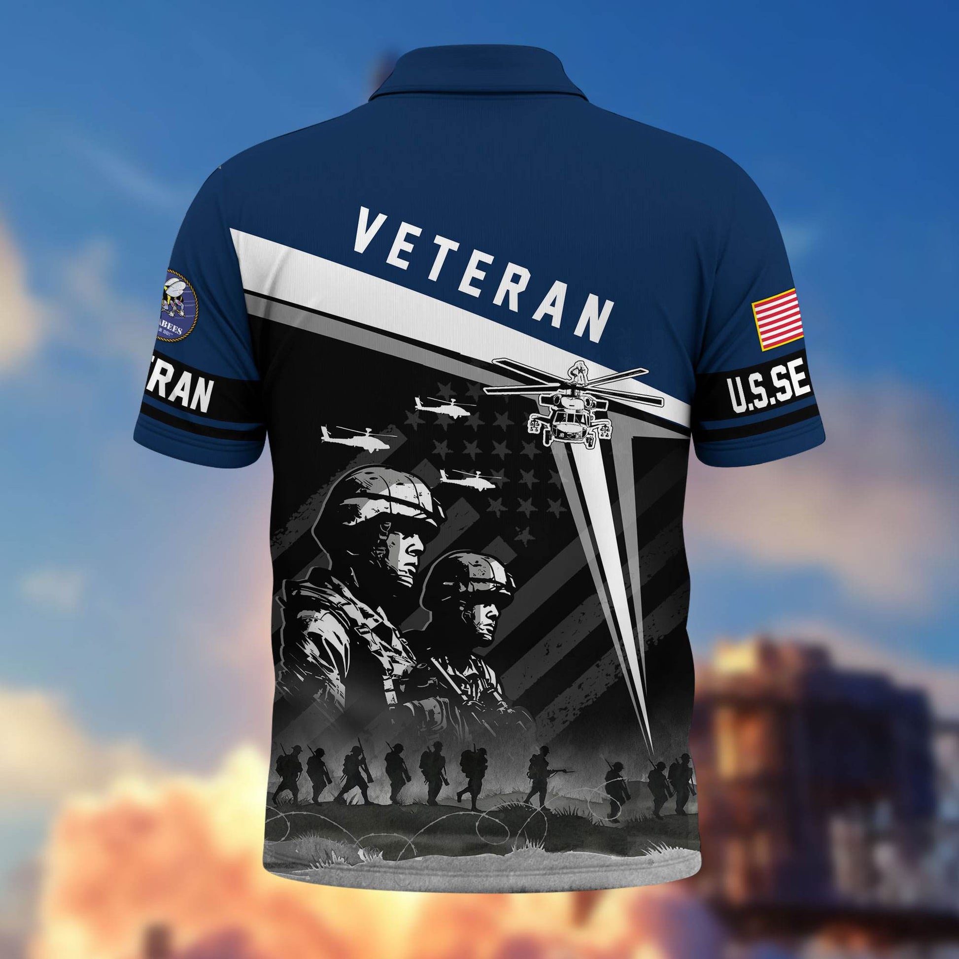 Premium US Veterans Polo Shirt BPHN280311, Gifts For US Veterans, Gifts On Memorial Day, Father's Day, Armed Forces Day, Independence Day, Veterans Day.
