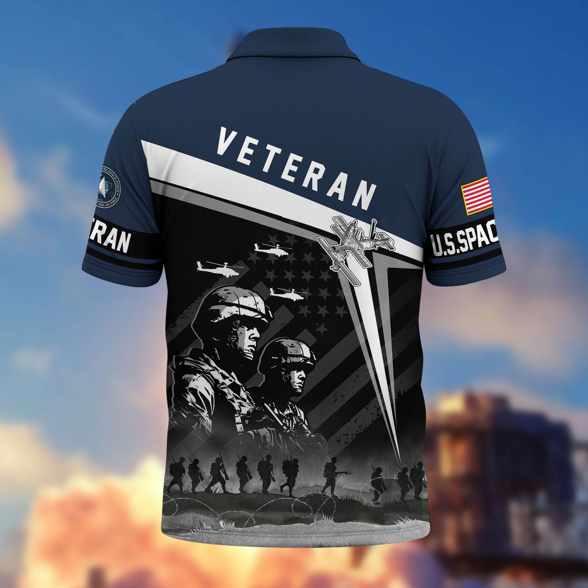 Premium US Veterans Polo Shirt BPHN280311, Gifts For US Veterans, Gifts On Memorial Day, Father's Day, Armed Forces Day, Independence Day, Veterans Day.