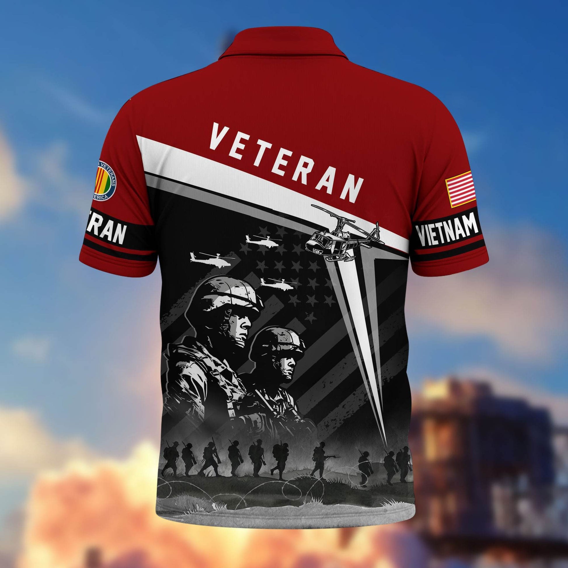 Premium US Veterans Polo Shirt BPHN280311, Gifts For US Veterans, Gifts On Memorial Day, Father's Day, Armed Forces Day, Independence Day, Veterans Day.