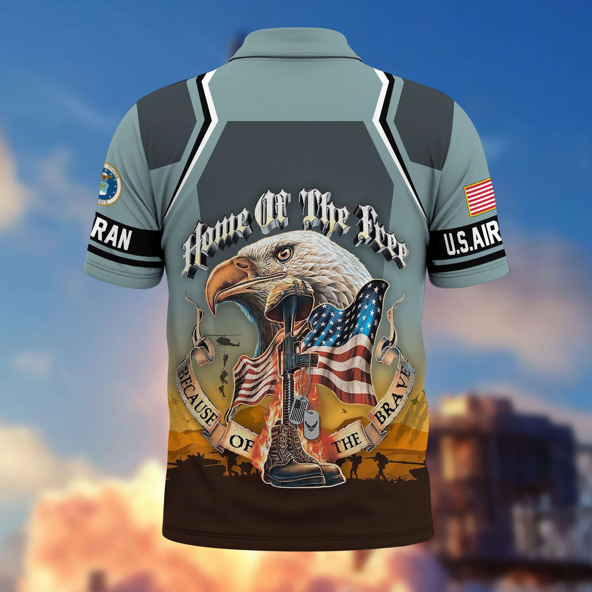 Premium US Veterans Polo Shirt BPHN040411, Gifts For US Veterans, Gifts On Memorial Day, Father's Day, Armed Forces Day, Veterans Day.