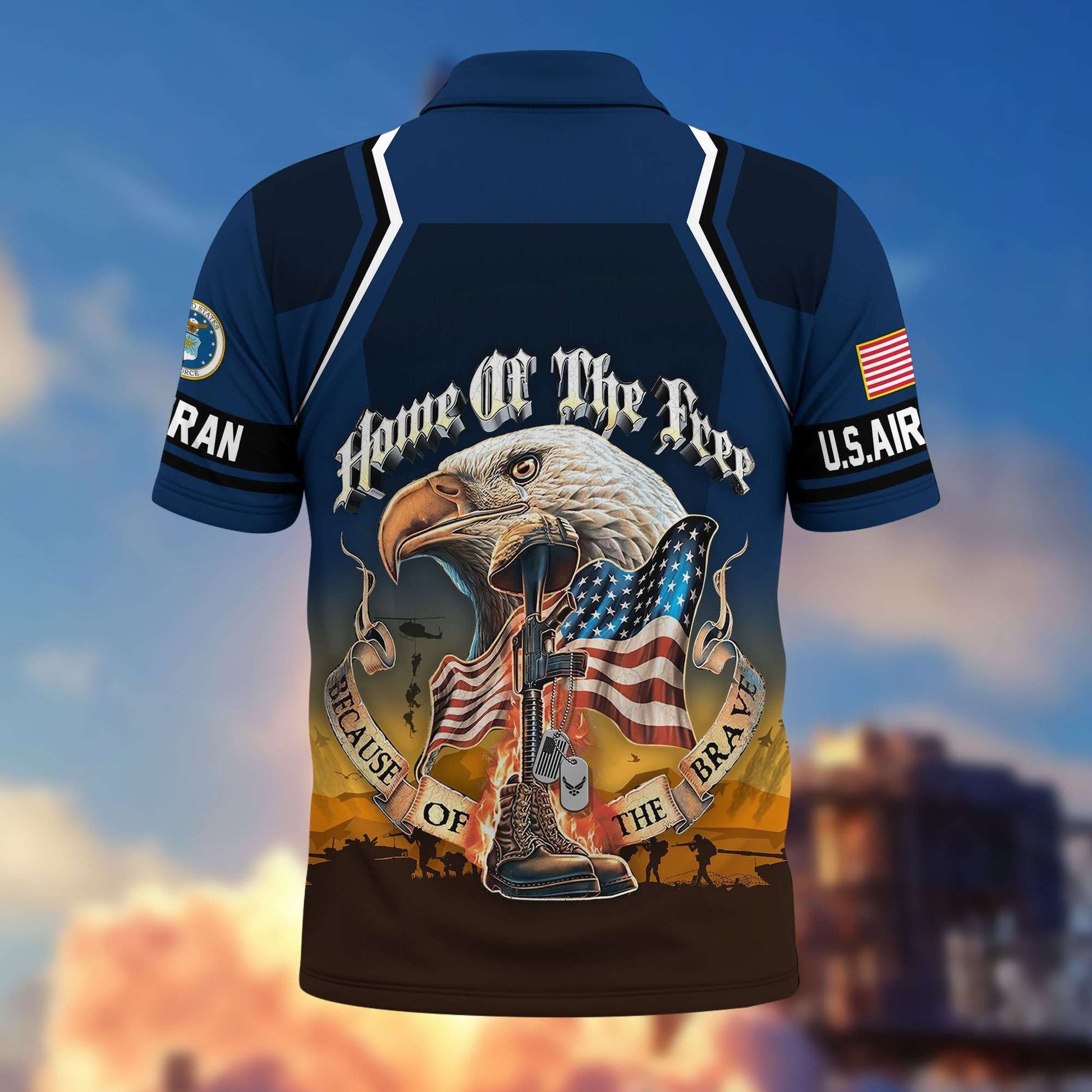 Premium US Veterans Polo Shirt BPHN040411, Gifts For US Veterans, Gifts On Memorial Day, Father's Day, Armed Forces Day, Veterans Day.