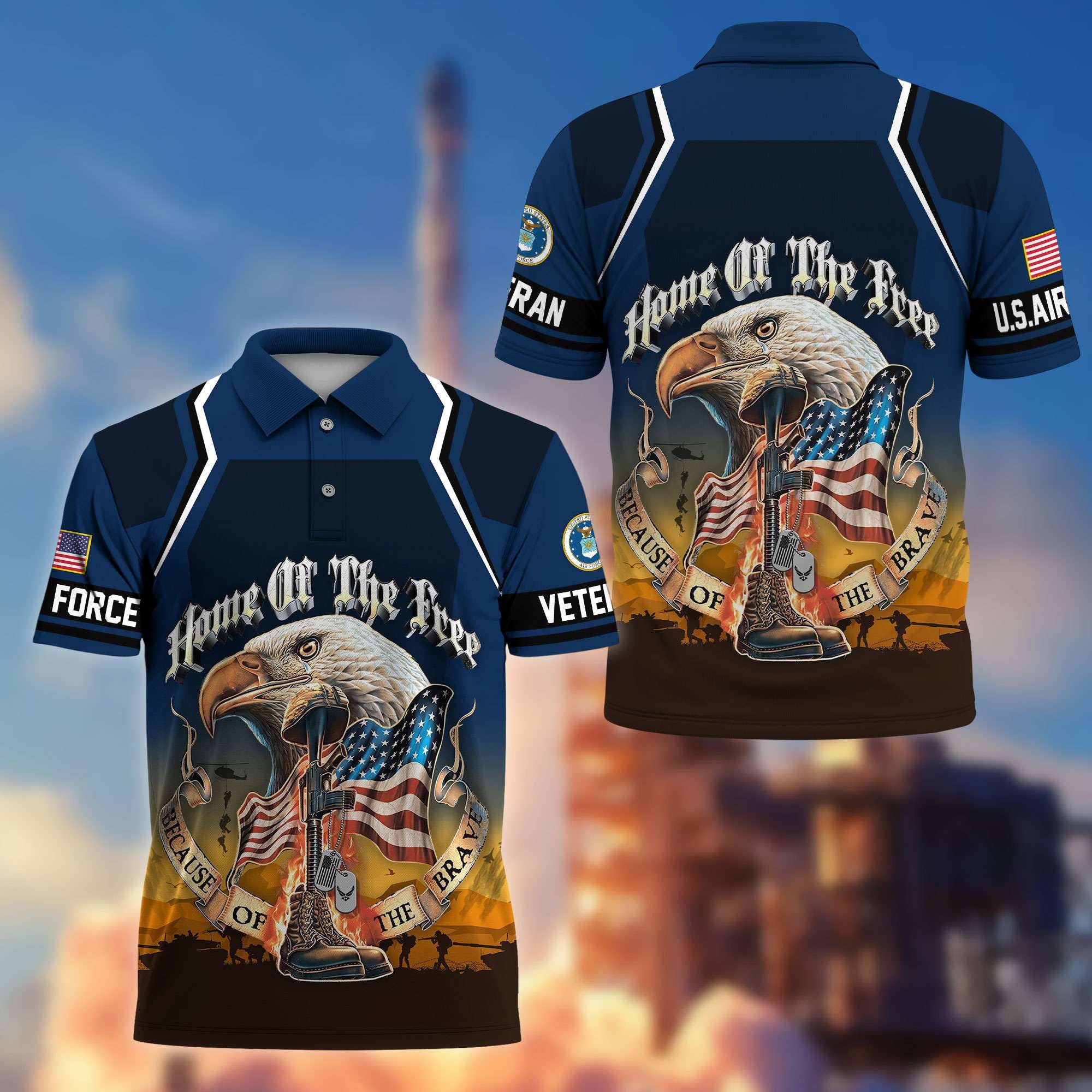 Premium US Veterans Polo Shirt BPHN040411, Gifts For US Veterans, Gifts On Memorial Day, Father's Day, Armed Forces Day, Veterans Day.