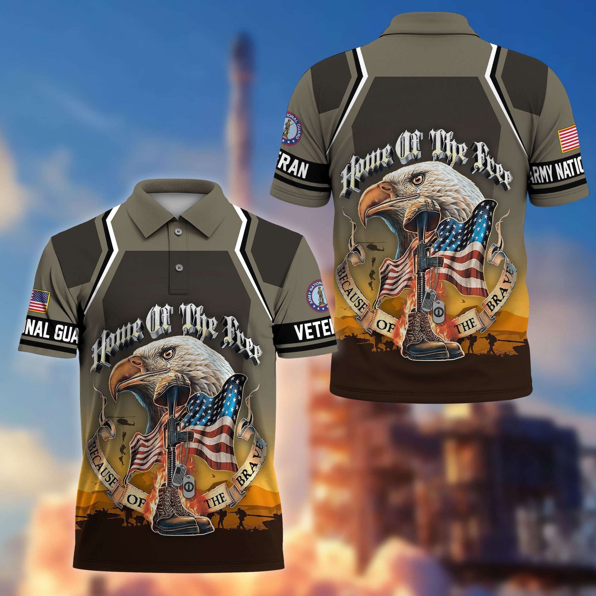 Premium US Veterans Polo Shirt BPHN040411, Gifts For US Veterans, Gifts On Memorial Day, Father's Day, Armed Forces Day, Veterans Day.