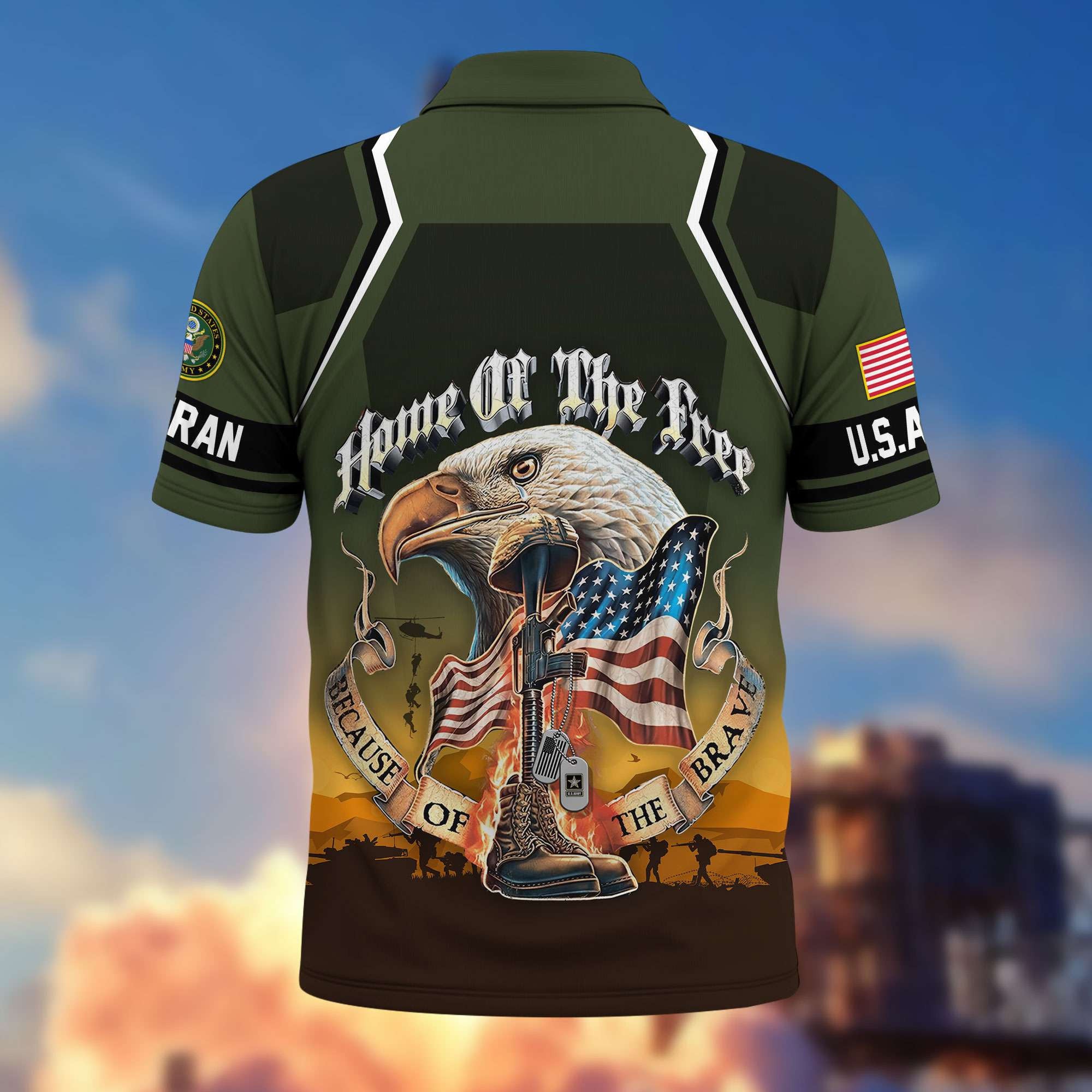 Premium US Veterans Polo Shirt BPHN040411, Gifts For US Veterans, Gifts On Memorial Day, Father's Day, Armed Forces Day, Veterans Day.