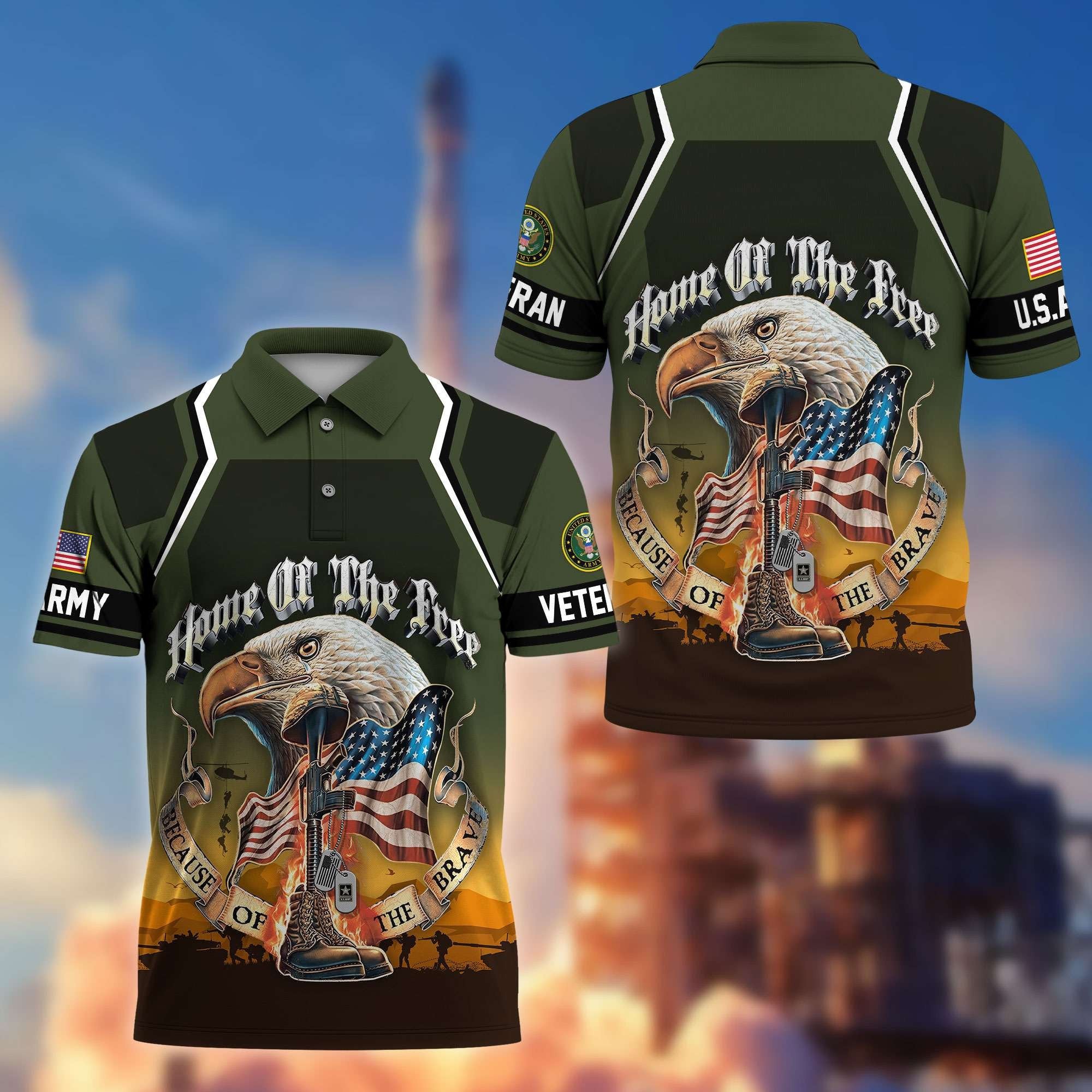 Premium US Veterans Polo Shirt BPHN040411, Gifts For US Veterans, Gifts On Memorial Day, Father's Day, Armed Forces Day, Veterans Day.