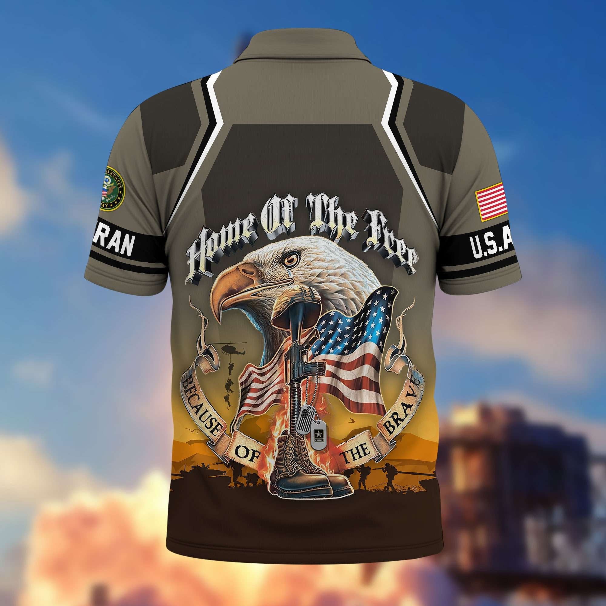 Premium US Veterans Polo Shirt BPHN040411, Gifts For US Veterans, Gifts On Memorial Day, Father's Day, Armed Forces Day, Veterans Day.