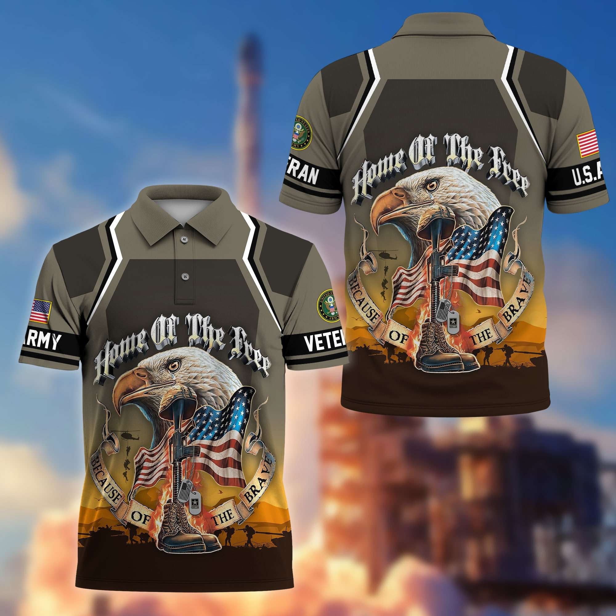 Premium US Veterans Polo Shirt BPHN040411, Gifts For US Veterans, Gifts On Memorial Day, Father's Day, Armed Forces Day, Veterans Day.