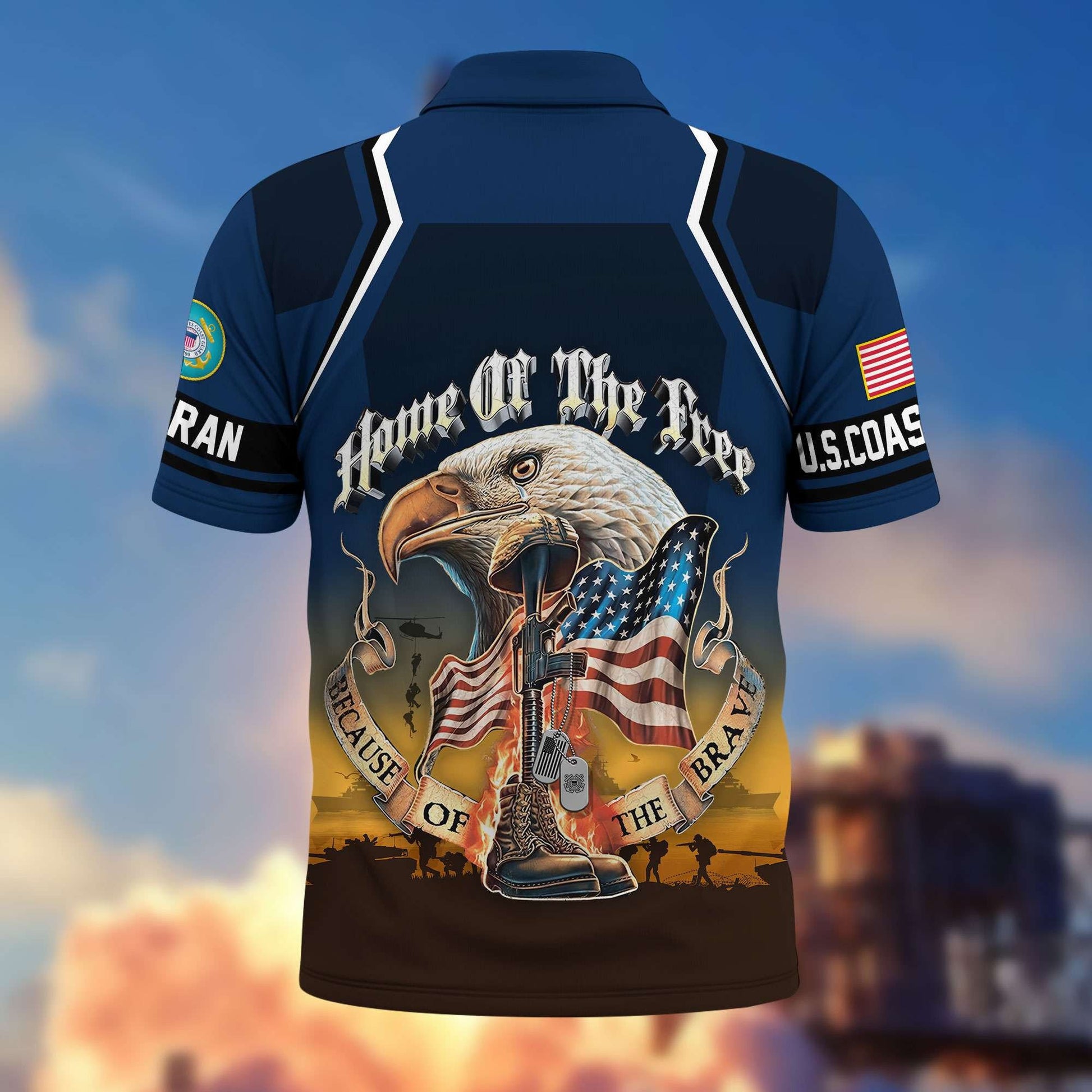 Premium US Veterans Polo Shirt BPHN040411, Gifts For US Veterans, Gifts On Memorial Day, Father's Day, Armed Forces Day, Veterans Day.