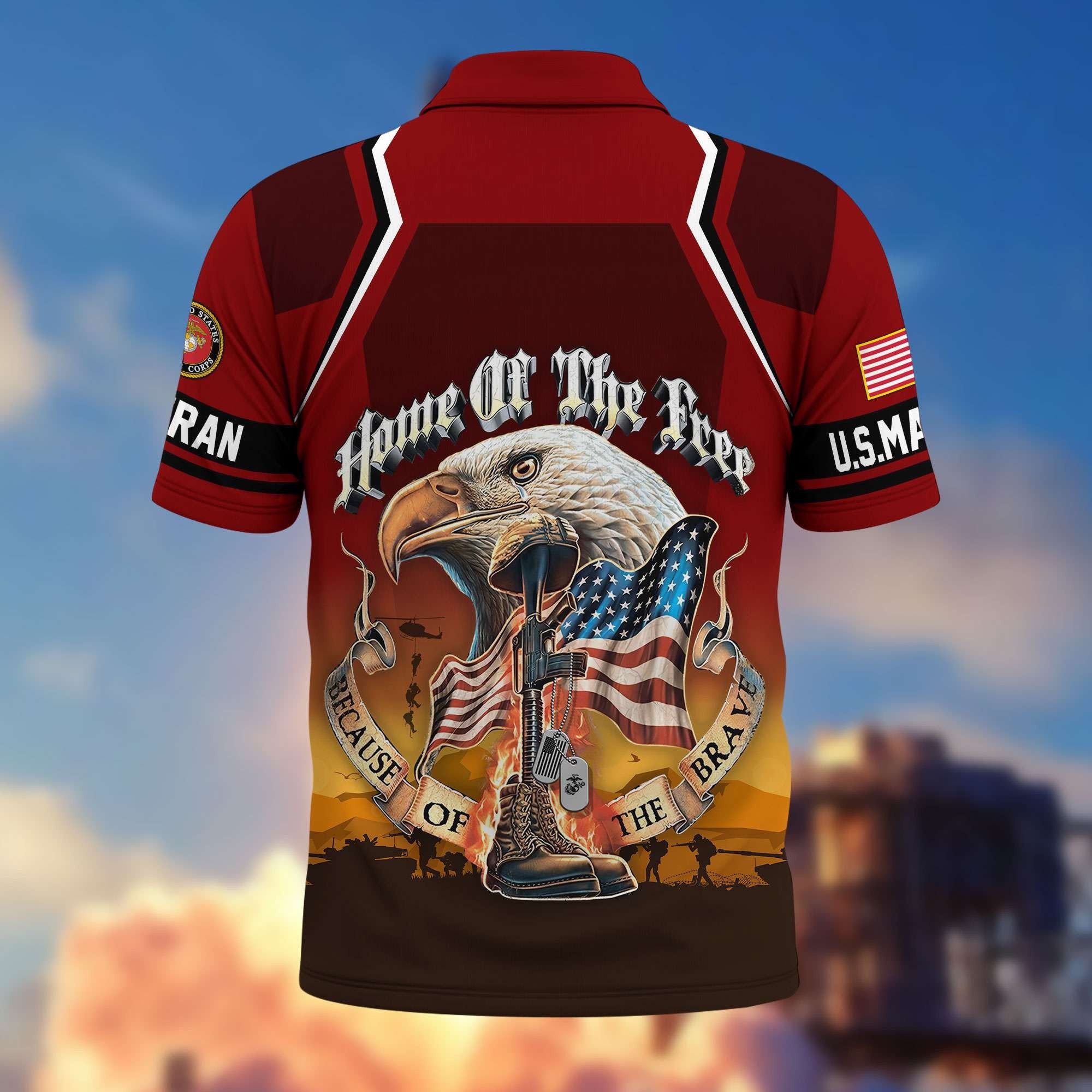 Premium US Veterans Polo Shirt BPHN040411, Gifts For US Veterans, Gifts On Memorial Day, Father's Day, Armed Forces Day, Veterans Day.