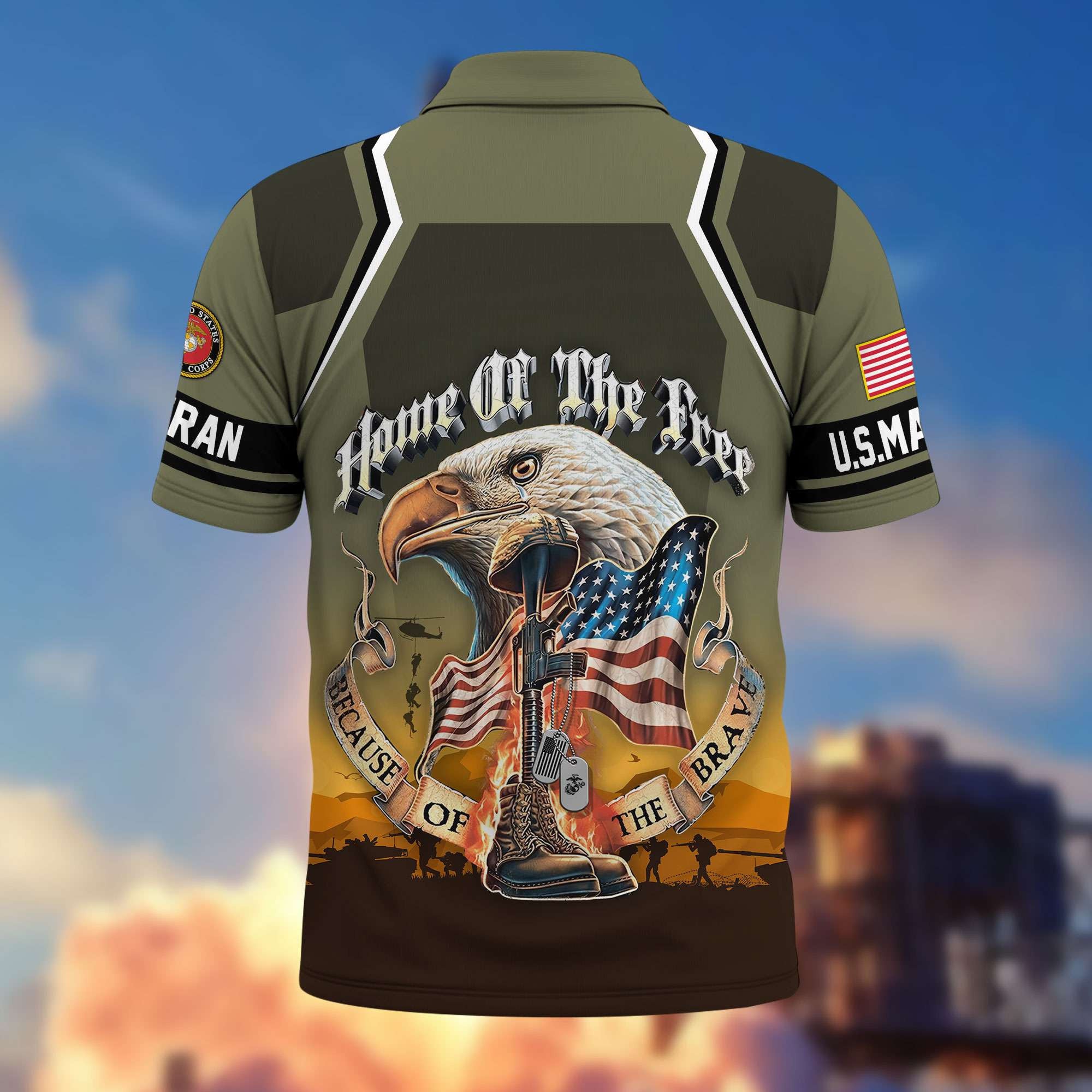 Premium US Veterans Polo Shirt BPHN040411, Gifts For US Veterans, Gifts On Memorial Day, Father's Day, Armed Forces Day, Veterans Day.