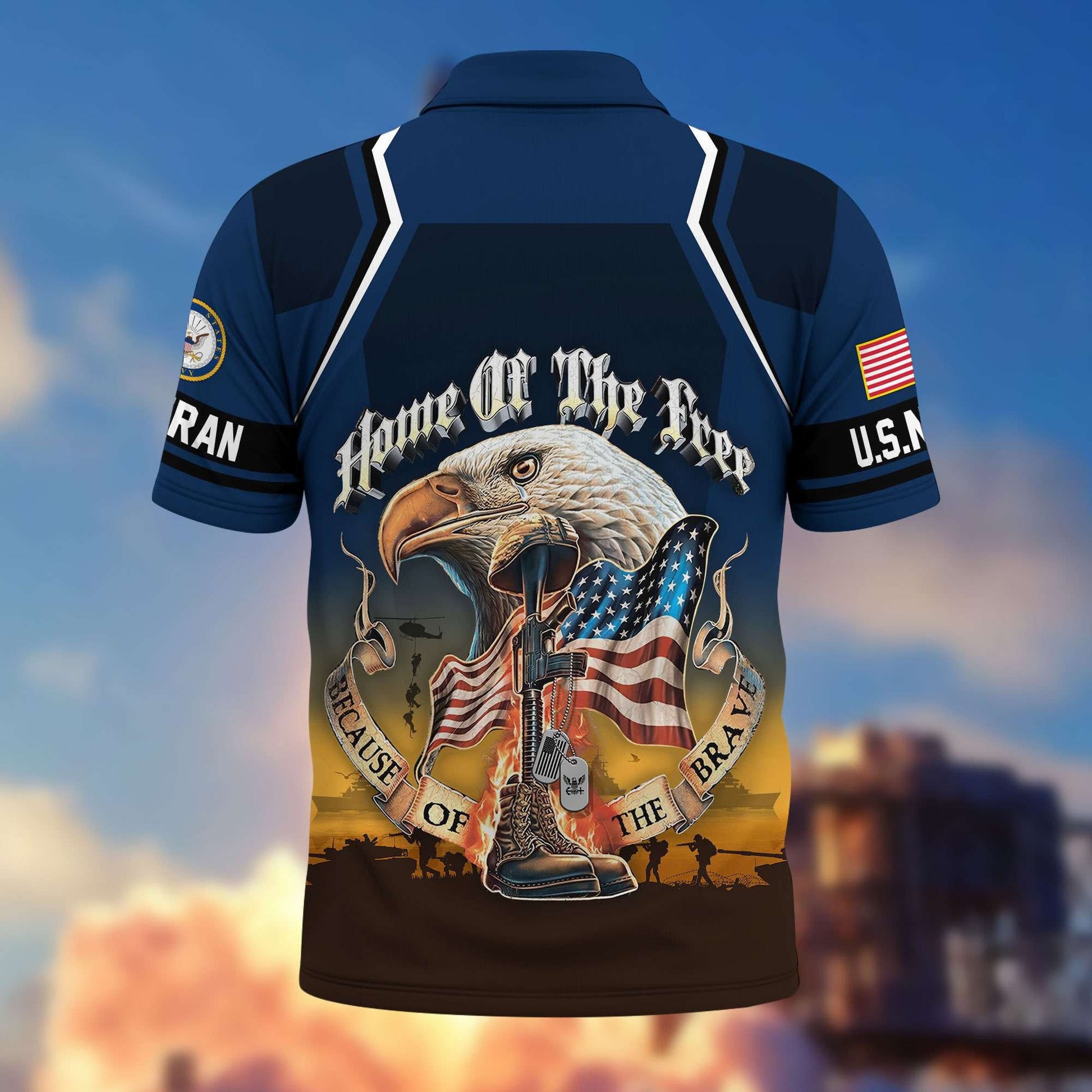 Premium US Veterans Polo Shirt BPHN040411, Gifts For US Veterans, Gifts On Memorial Day, Father's Day, Armed Forces Day, Veterans Day.