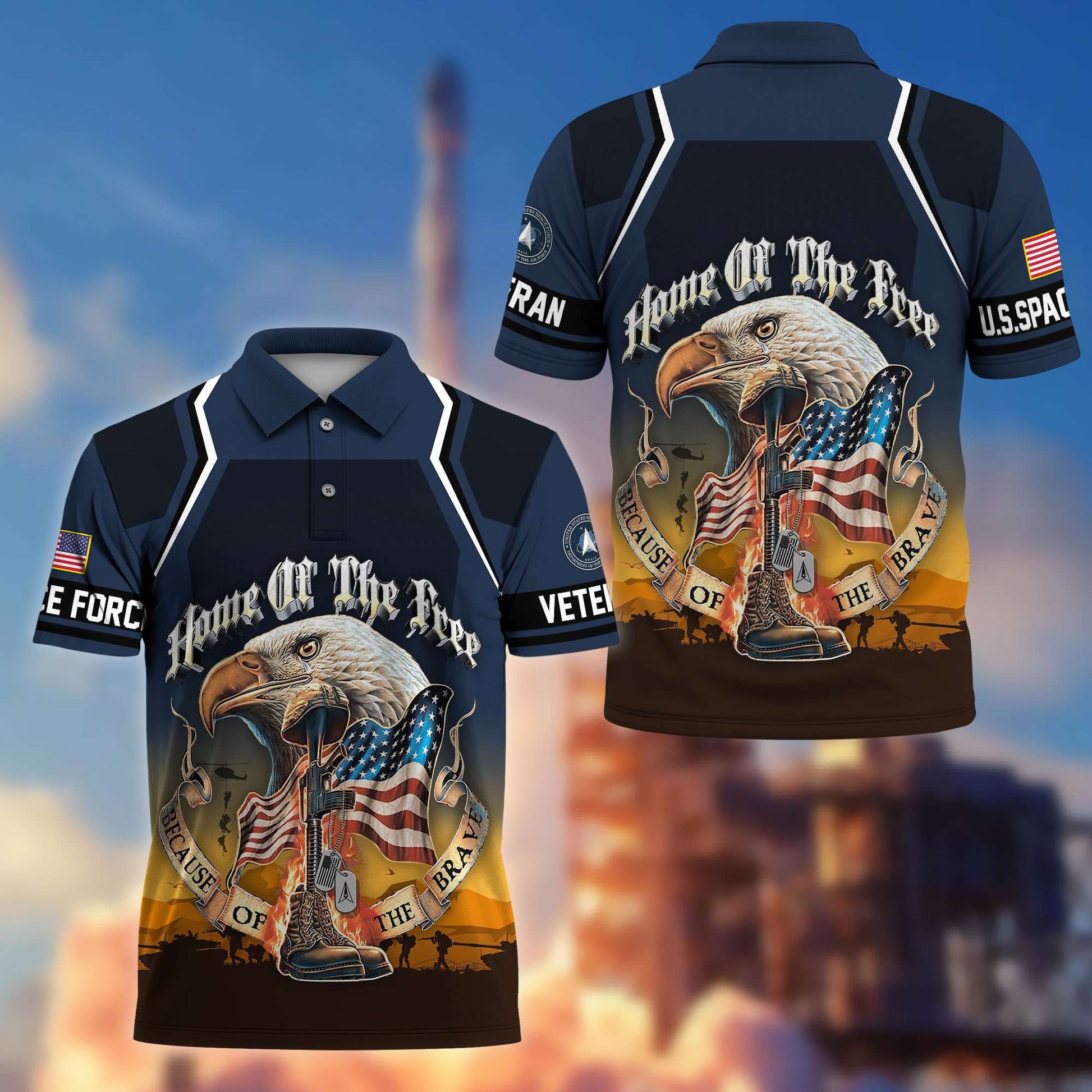 Premium US Veterans Polo Shirt BPHN040411, Gifts For US Veterans, Gifts On Memorial Day, Father's Day, Armed Forces Day, Veterans Day.