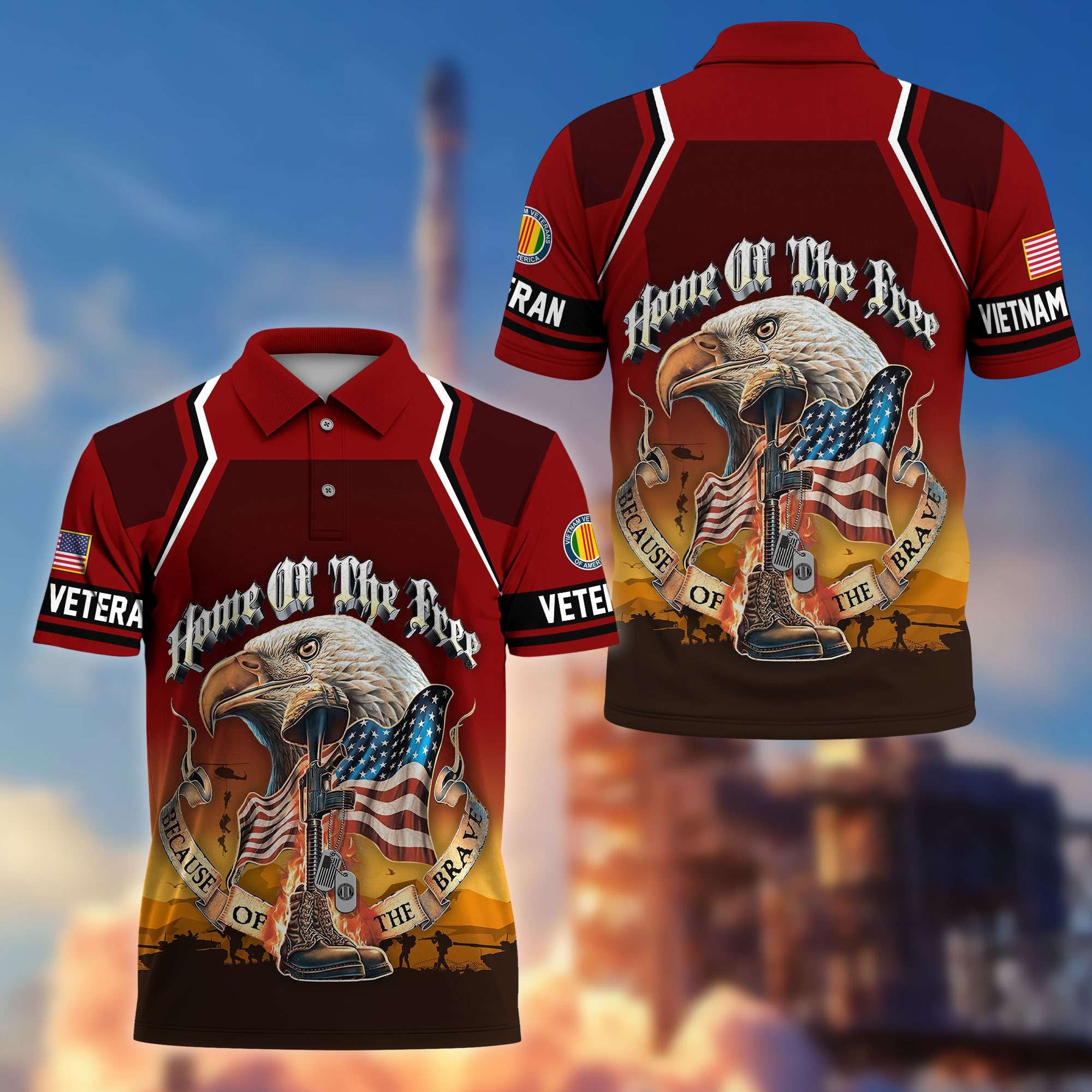 Premium US Veterans Polo Shirt BPHN040411, Gifts For US Veterans, Gifts On Memorial Day, Father's Day, Armed Forces Day, Veterans Day.