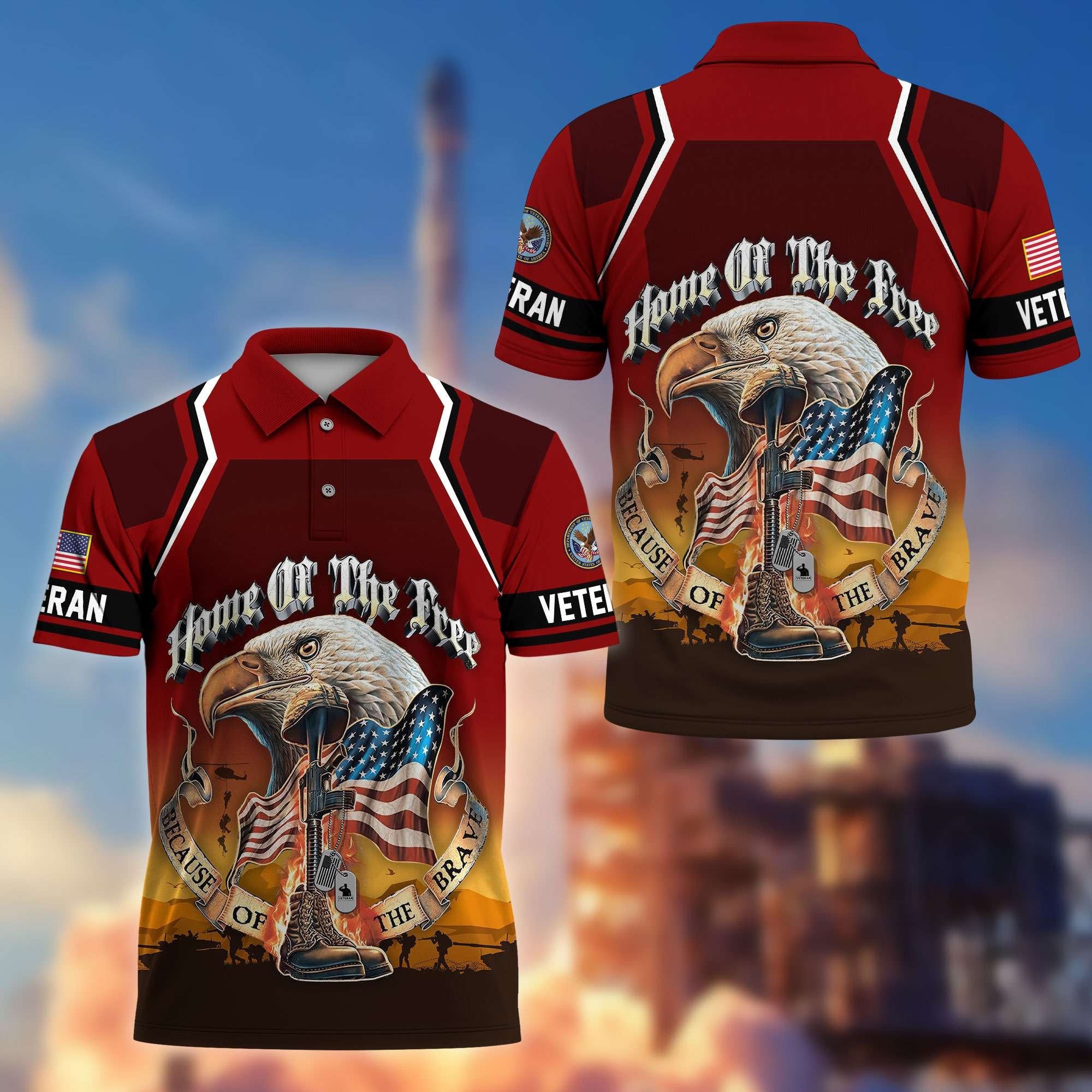 Premium US Veterans Polo Shirt BPHN040411, Gifts For US Veterans, Gifts On Memorial Day, Father's Day, Armed Forces Day, Veterans Day.