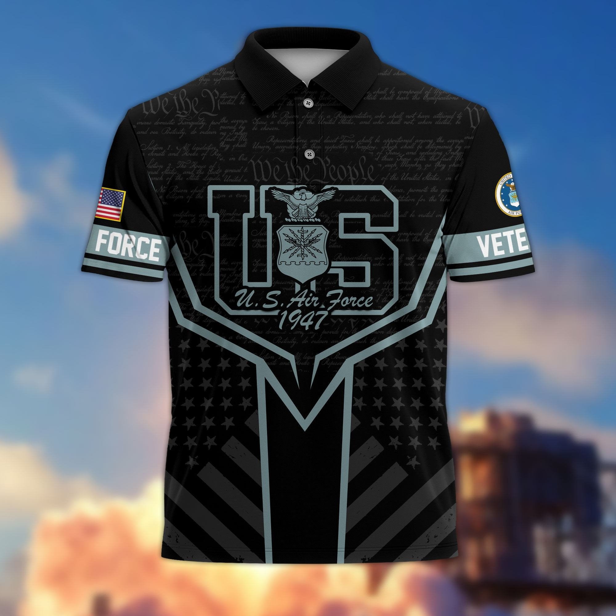 Premium US Veterans Polo Shirt BPHN280312, Gifts For US Veterans, Gifts On Memorial Day, Father's Day, Armed Forces Day, Veterans Day.