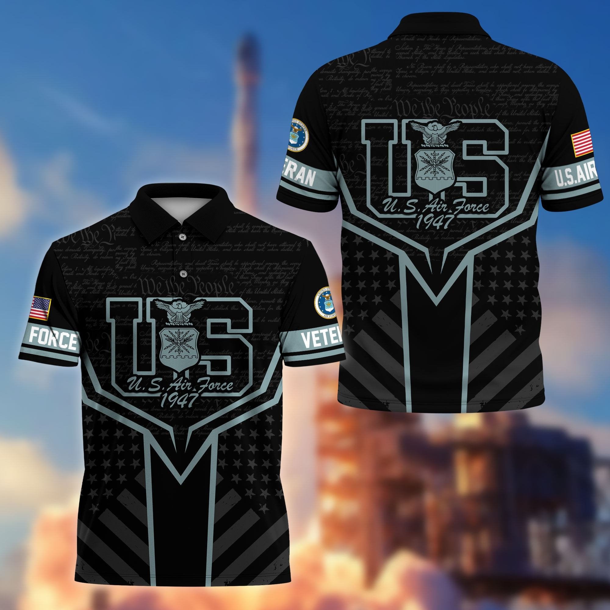 Premium US Veterans Polo Shirt BPHN280312, Gifts For US Veterans, Gifts On Memorial Day, Father's Day, Armed Forces Day, Veterans Day.