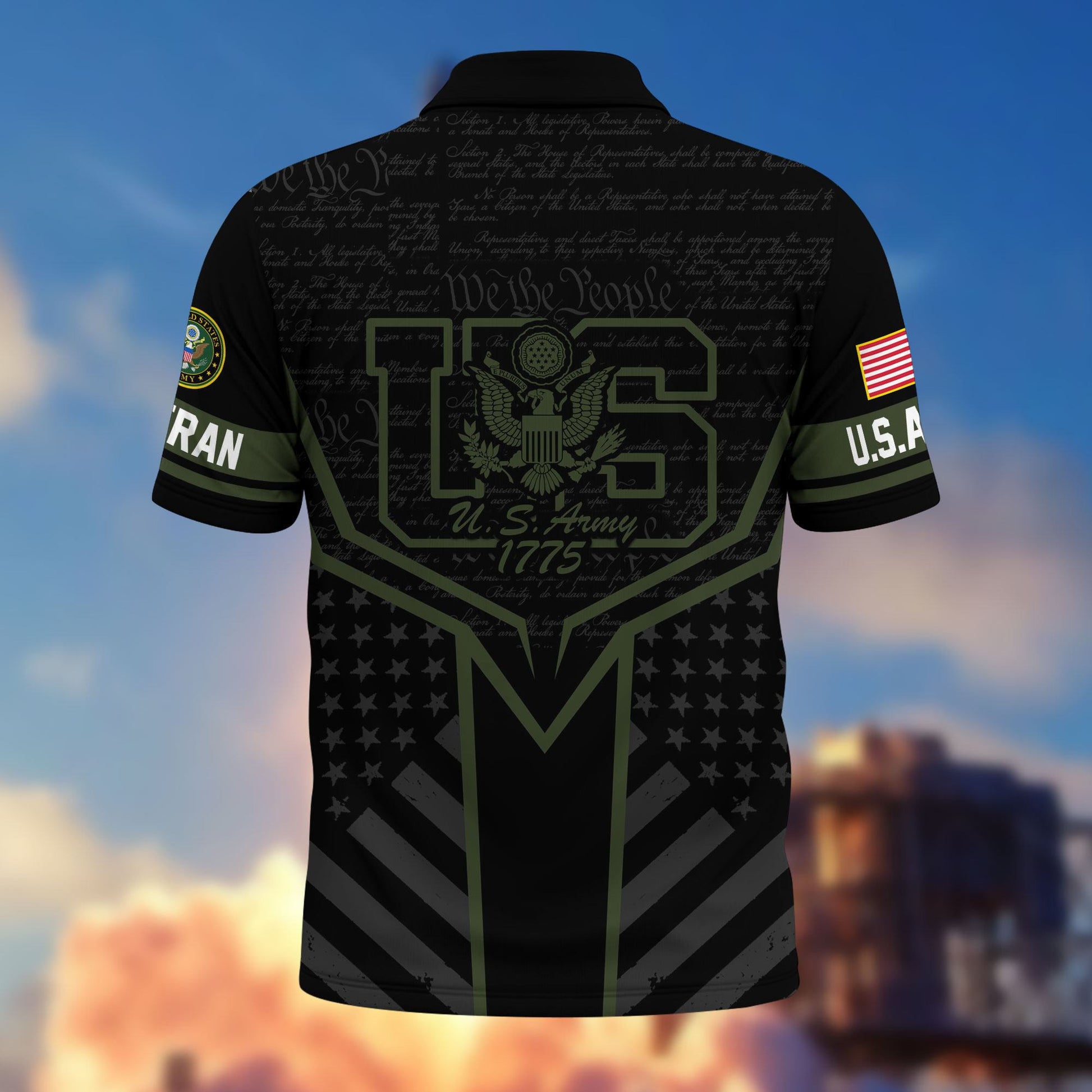 Premium US Veterans Polo Shirt BPHN280312, Gifts For US Veterans, Gifts On Memorial Day, Father's Day, Armed Forces Day, Veterans Day.