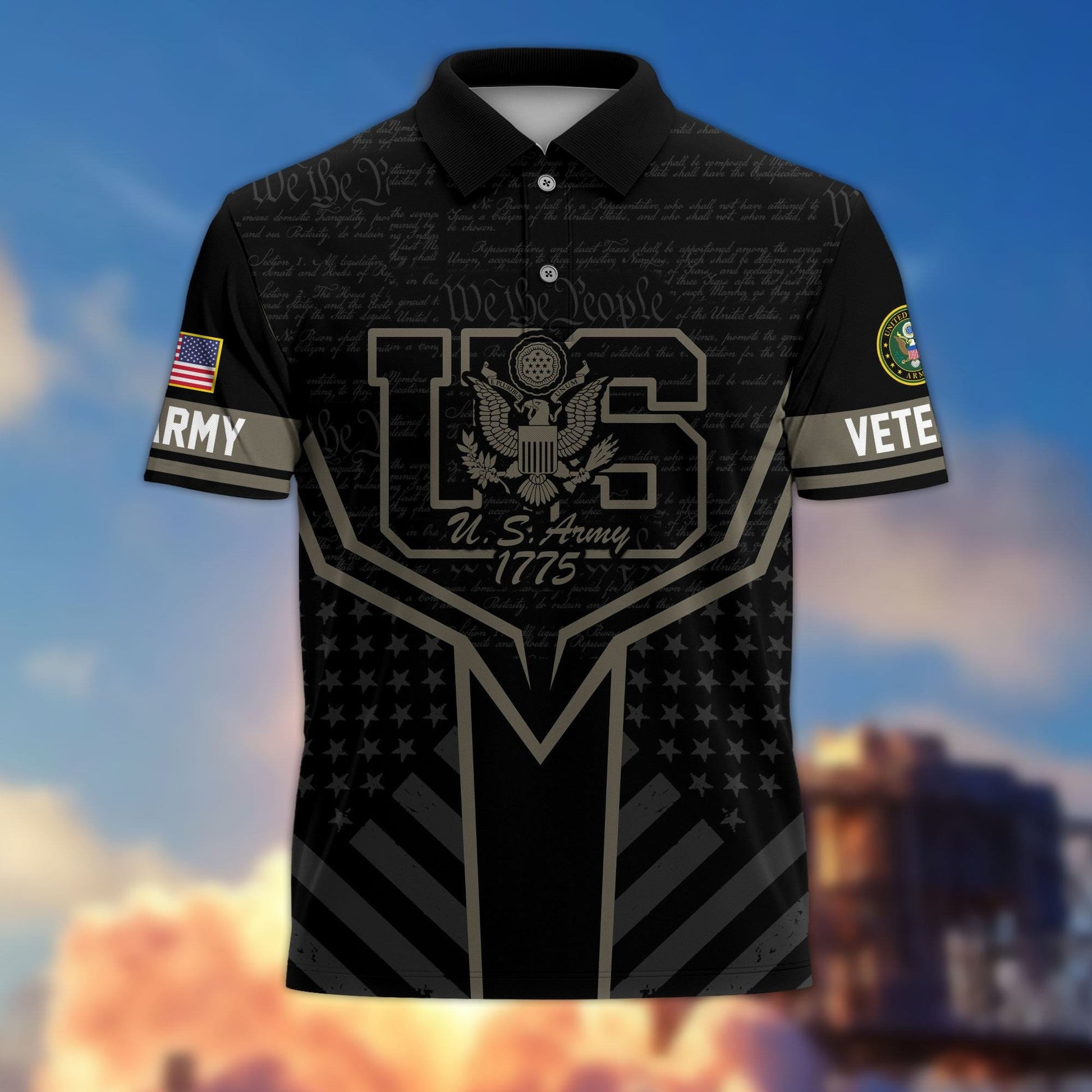 Premium US Veterans Polo Shirt BPHN280312, Gifts For US Veterans, Gifts On Memorial Day, Father's Day, Armed Forces Day, Veterans Day.