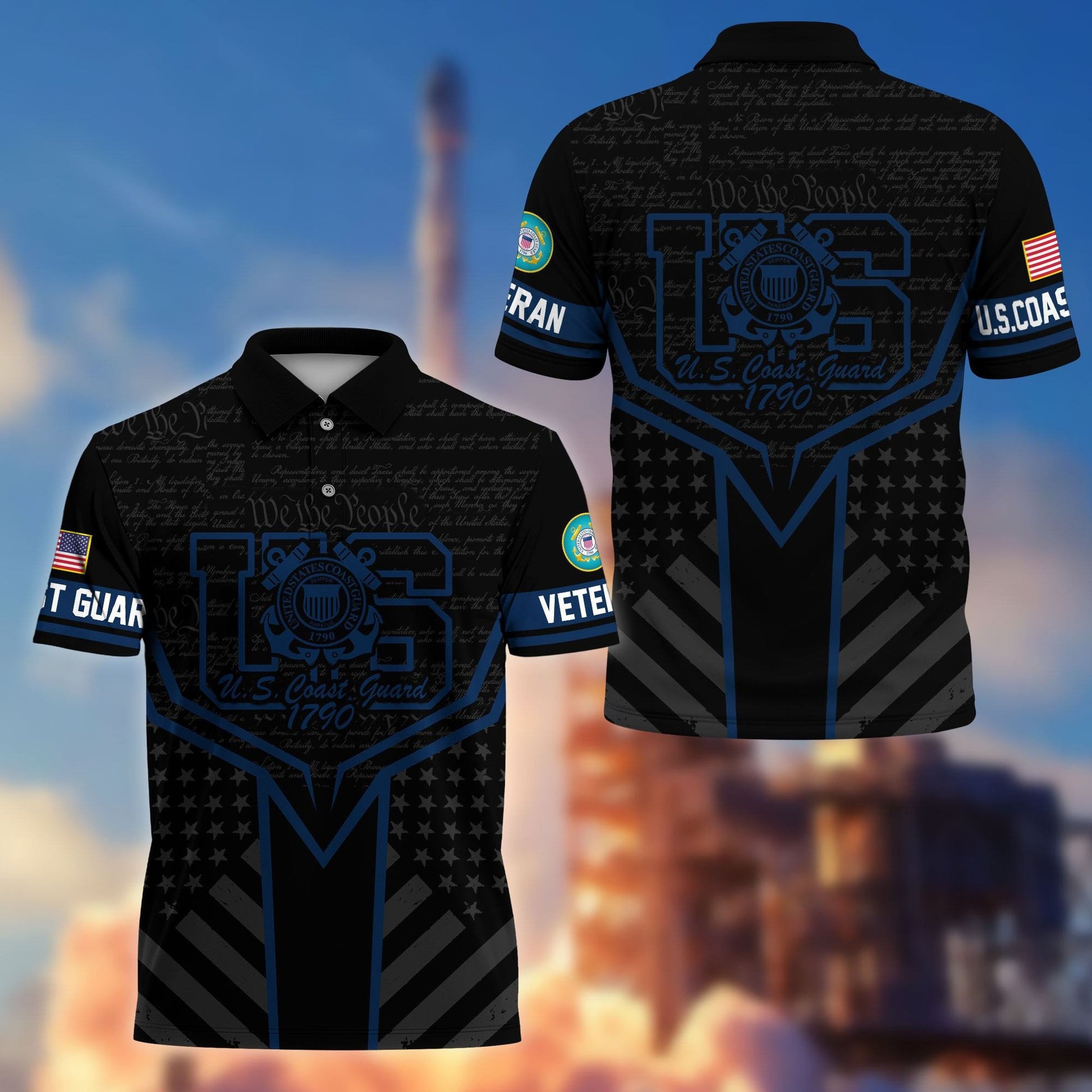 Premium US Veterans Polo Shirt BPHN280312, Gifts For US Veterans, Gifts On Memorial Day, Father's Day, Armed Forces Day, Veterans Day.