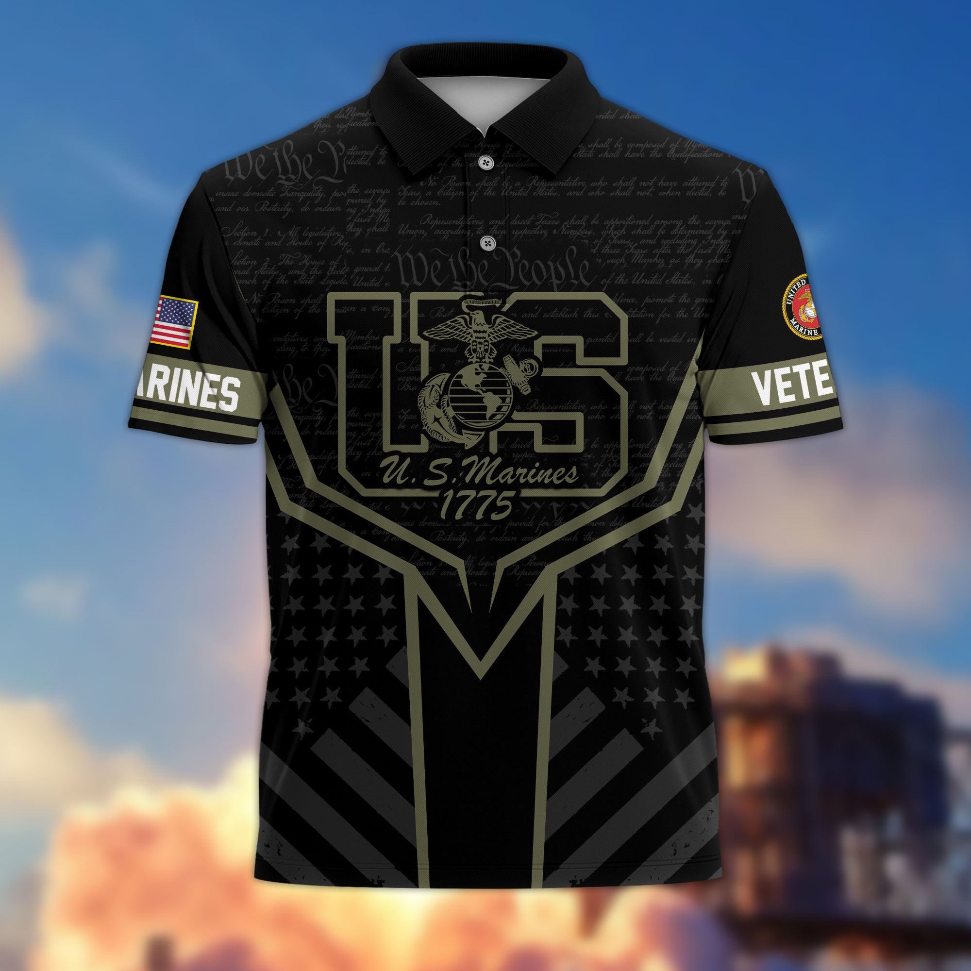 Premium US Veterans Polo Shirt BPHN280312, Gifts For US Veterans, Gifts On Memorial Day, Father's Day, Armed Forces Day, Veterans Day.