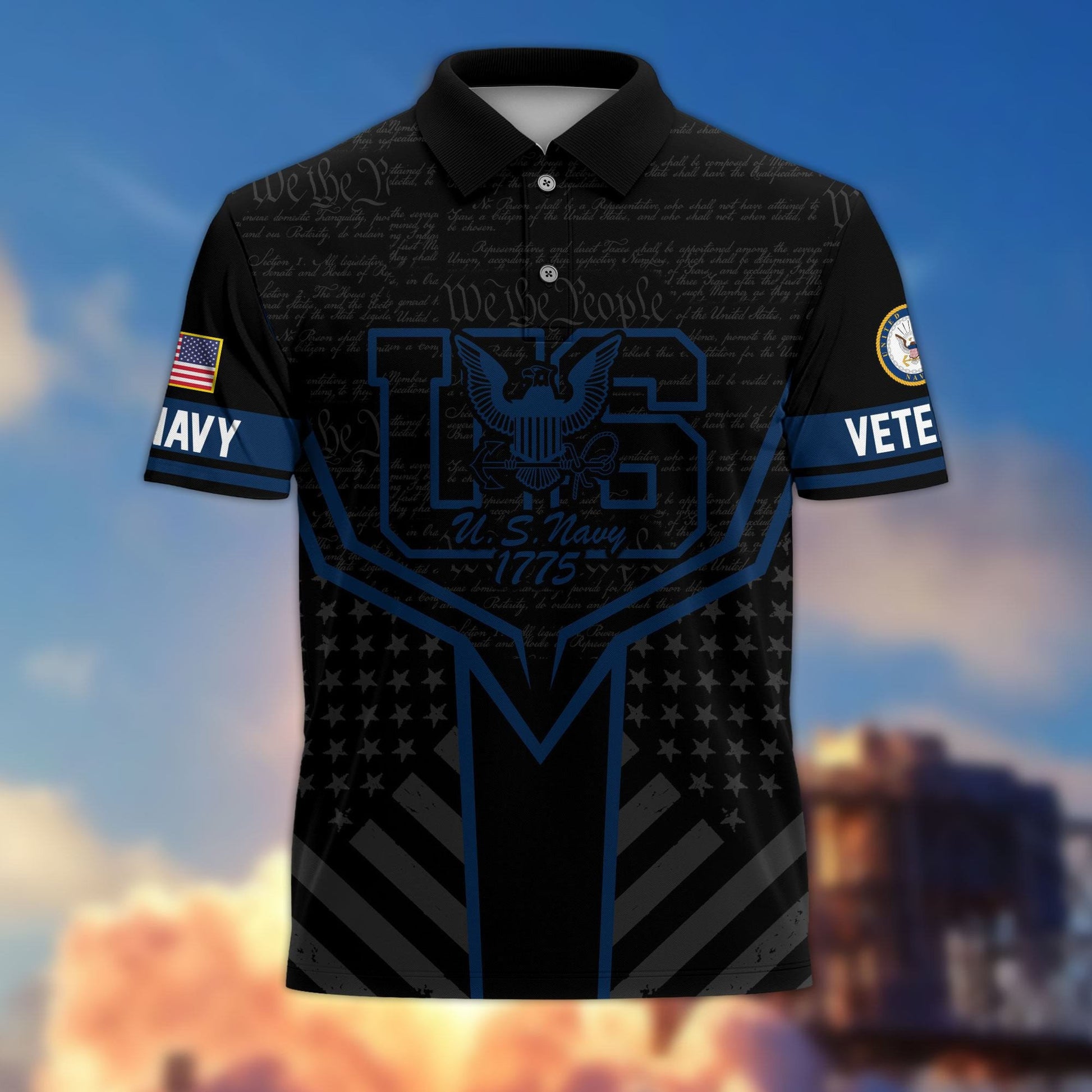 Premium US Veterans Polo Shirt BPHN280312, Gifts For US Veterans, Gifts On Memorial Day, Father's Day, Armed Forces Day, Veterans Day.