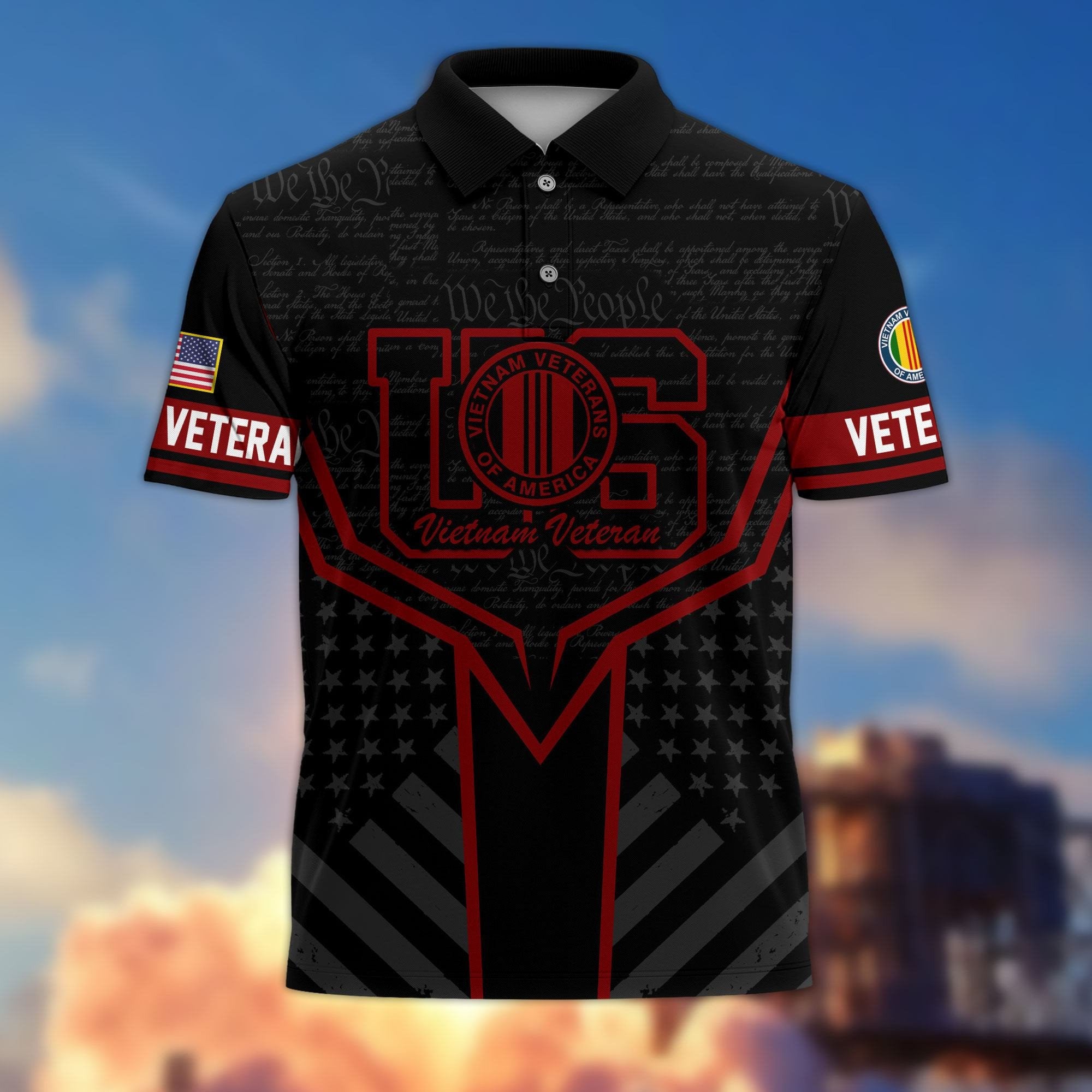 Premium US Veterans Polo Shirt BPHN280312, Gifts For US Veterans, Gifts On Memorial Day, Father's Day, Armed Forces Day, Veterans Day.