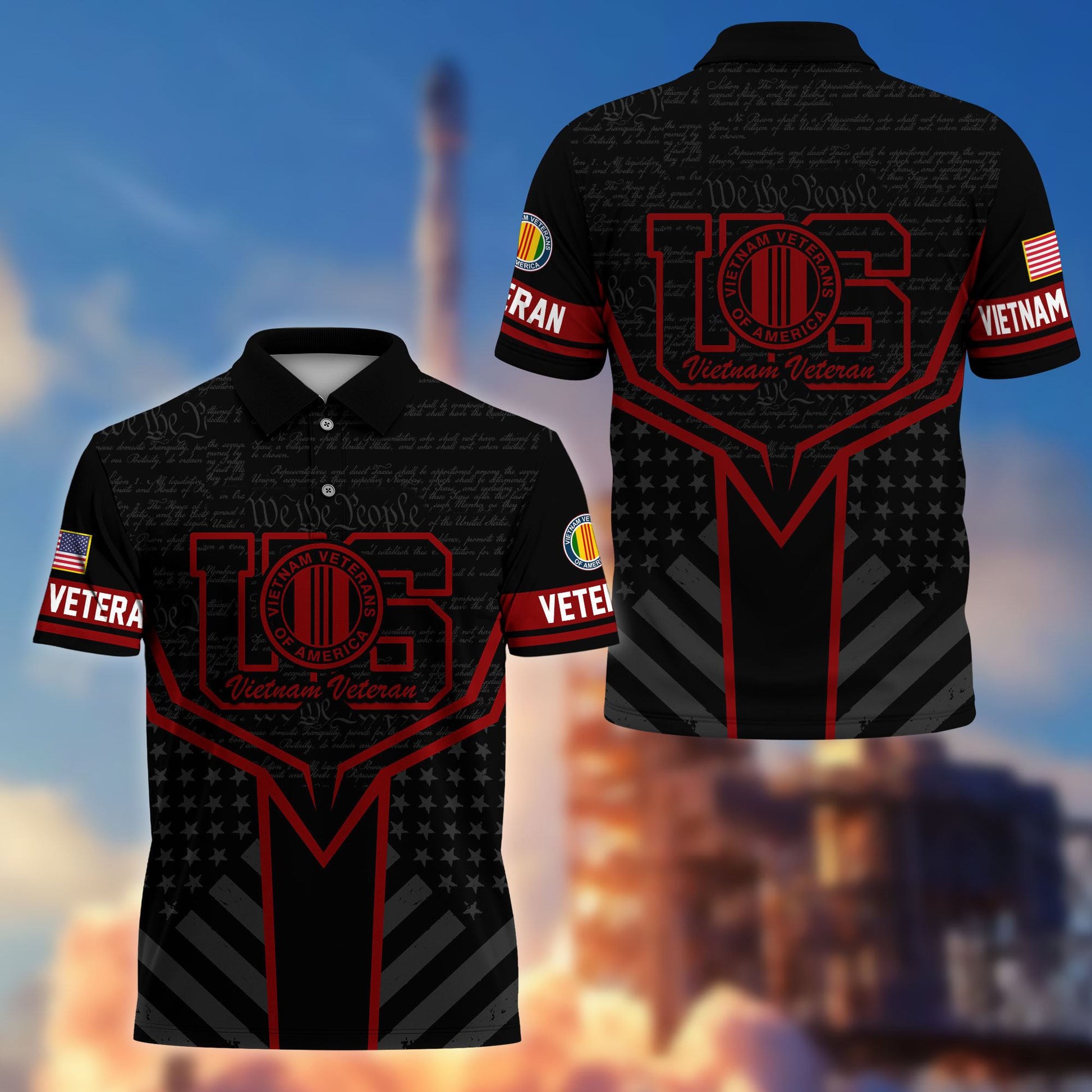 Premium US Veterans Polo Shirt BPHN280312, Gifts For US Veterans, Gifts On Memorial Day, Father's Day, Armed Forces Day, Veterans Day.