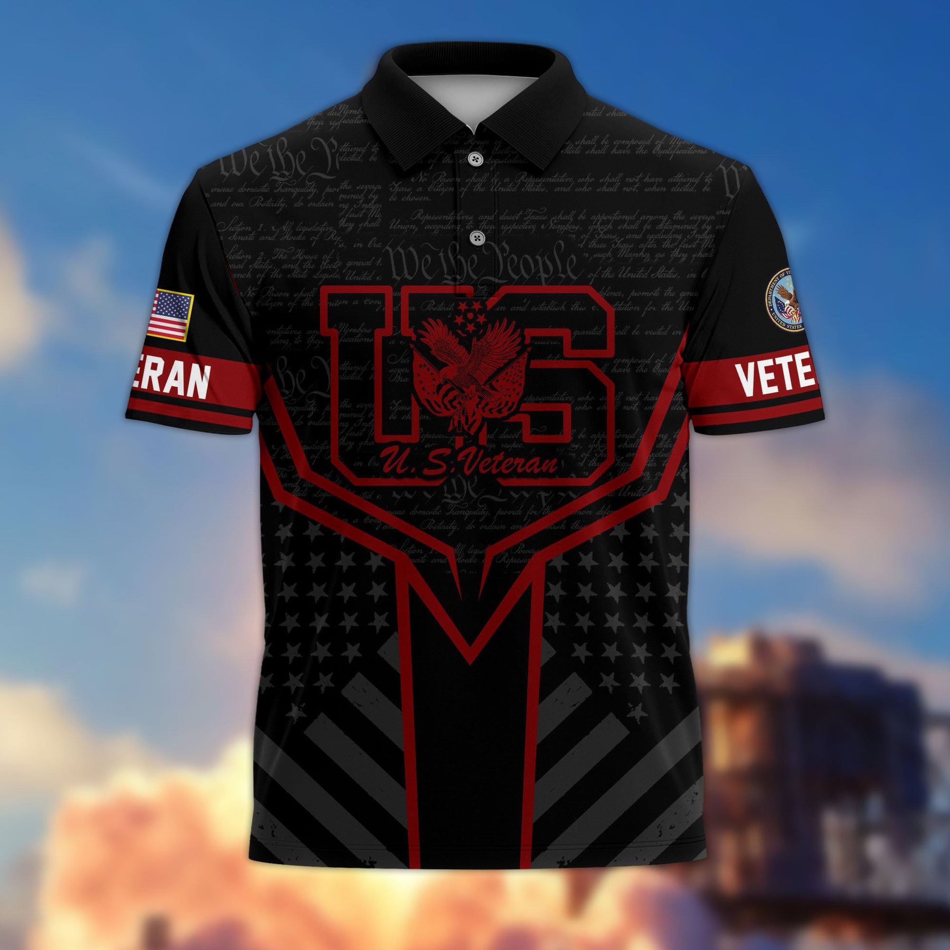 Premium US Veterans Polo Shirt BPHN280312, Gifts For US Veterans, Gifts On Memorial Day, Father's Day, Armed Forces Day, Veterans Day.