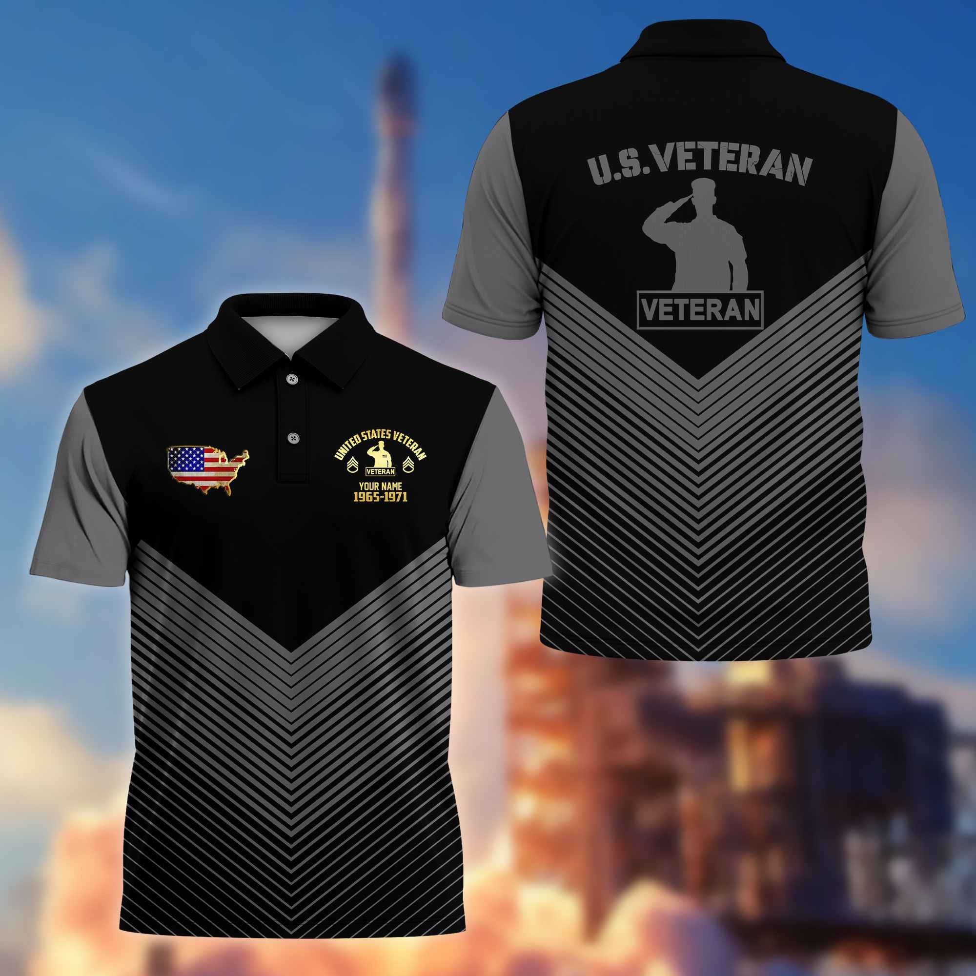 Premium US Veteran Polo Shirt VPVC215807, Custom Name, Rank, Year, Gifts For US Veteran, Best Gifts On Father's Day, Armed Forces Day, Independence Day, Veterans Day.