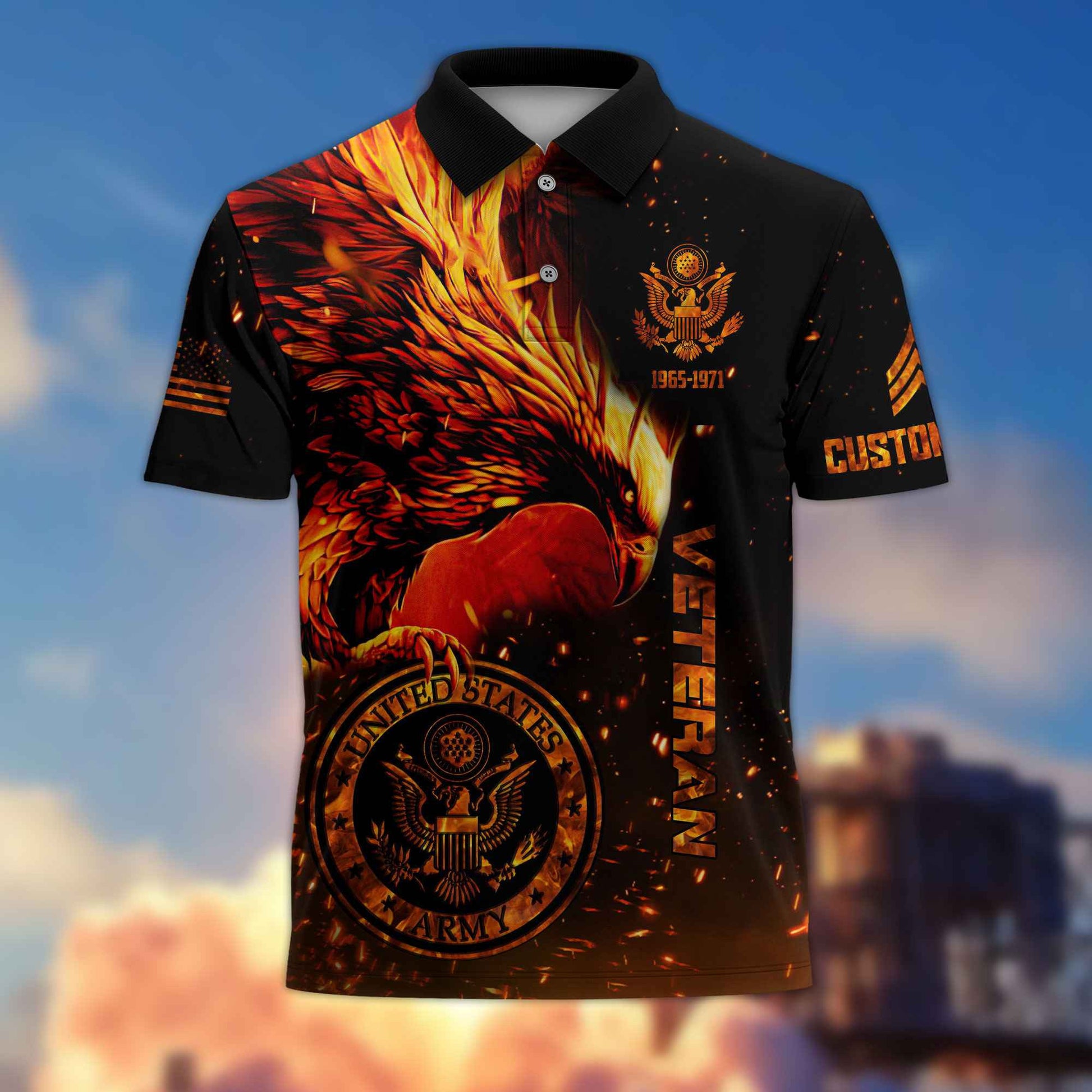 Premium Custom US Army Polo Shirt VPVC215901, Gifts For Army Veteran, Best Gifts On Father's Day, Armed Forces Day, Independence Day, Veterans Day.