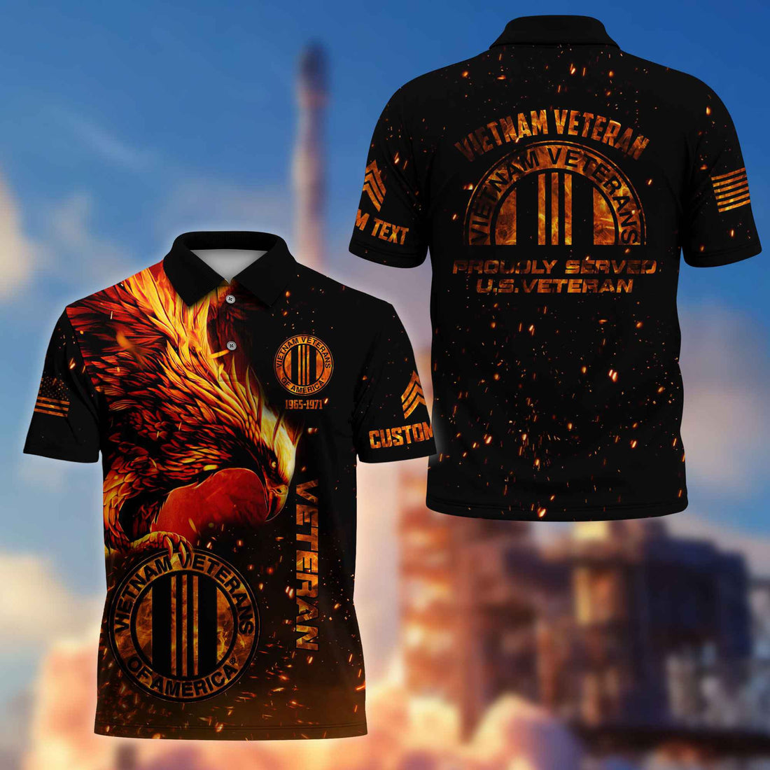 Premium Custom Vietnam Veteran Polo Shirt VPVC215906, Gifts For Vietnam Veteran, Best Gifts On Father's Day, Armed Forces Day, Independence Day, Veterans Day.