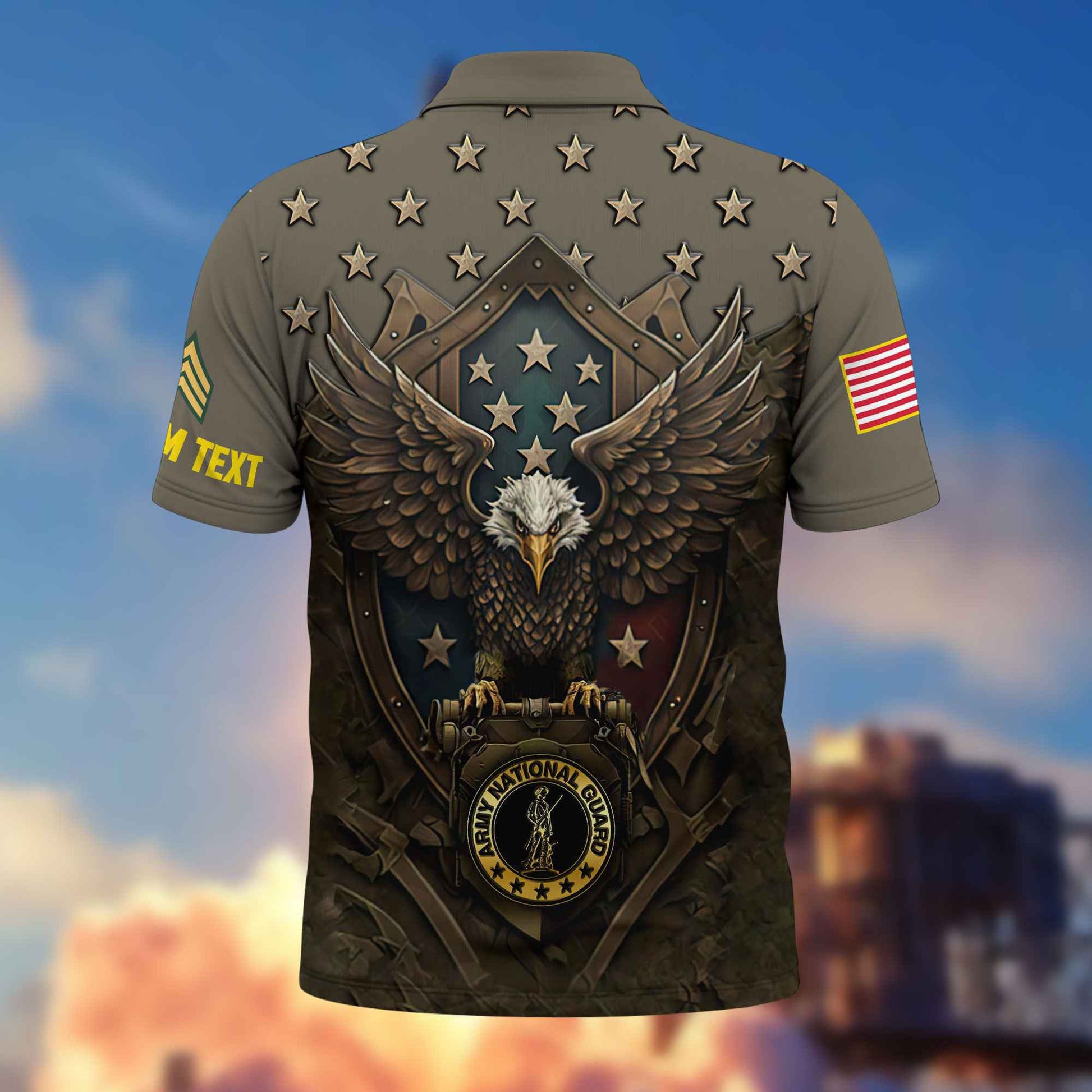 US Army National Guard Custom Polo Shirt VPVC216108, Gifts For Army National Guard Veteran, Best Gifts On Father's Day, Armed Forces Day, Independence Day, Veterans Day.