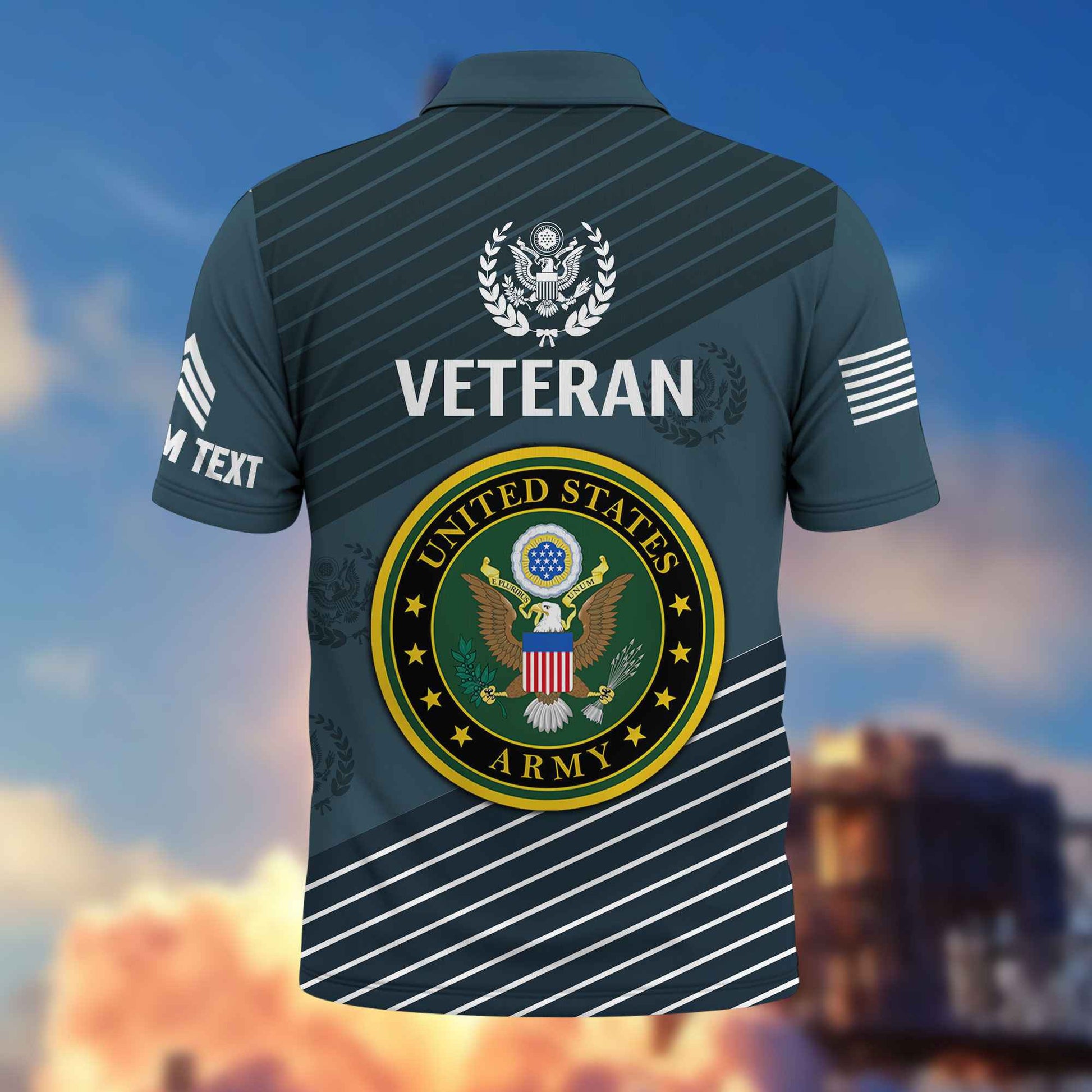 Premium US Army Polo Shirt VPVC216201, Custom Name, Rank, Gifts For Army Veteran, Best Gifts On Father's Day, Armed Forces Day, Independence Day, Veterans Day.