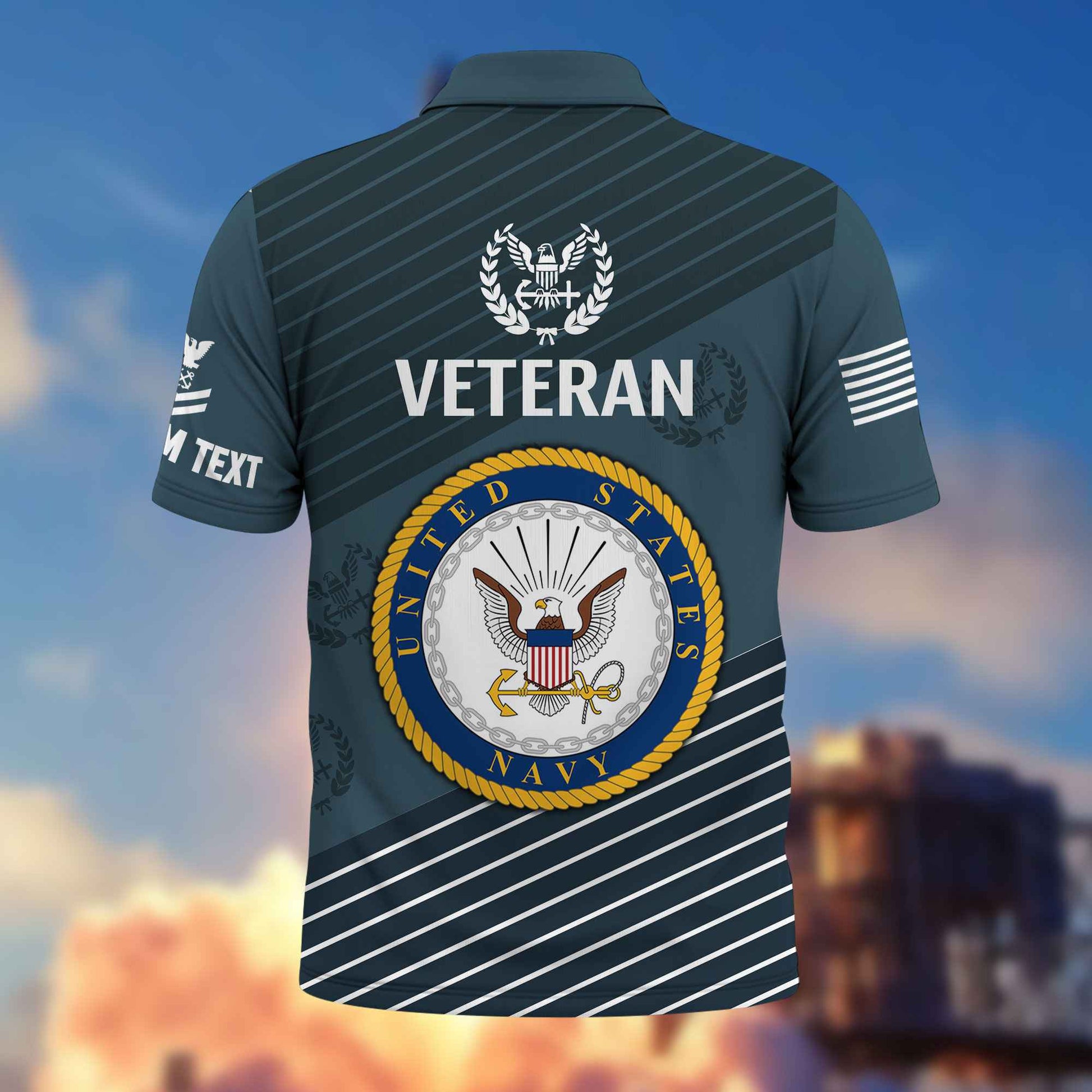 Premium US Navy Polo Shirt VPVC216202, Custom Name, Rank, Gifts For Navy Veteran, Best Gifts On Father's Day, Armed Forces Day, Independence Day, Veterans Day.